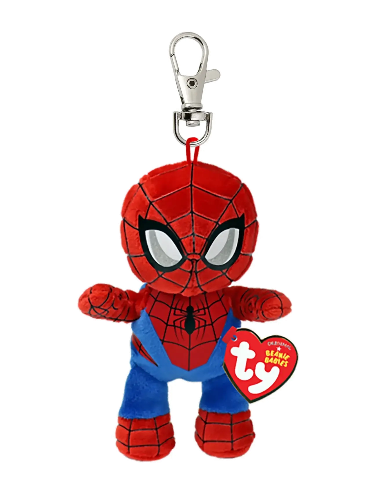 TY Spiderman Floppy Clip, 9 cm, Soft Spielzeug, Mehrfarbig/gemustert - Stuffed Kinder