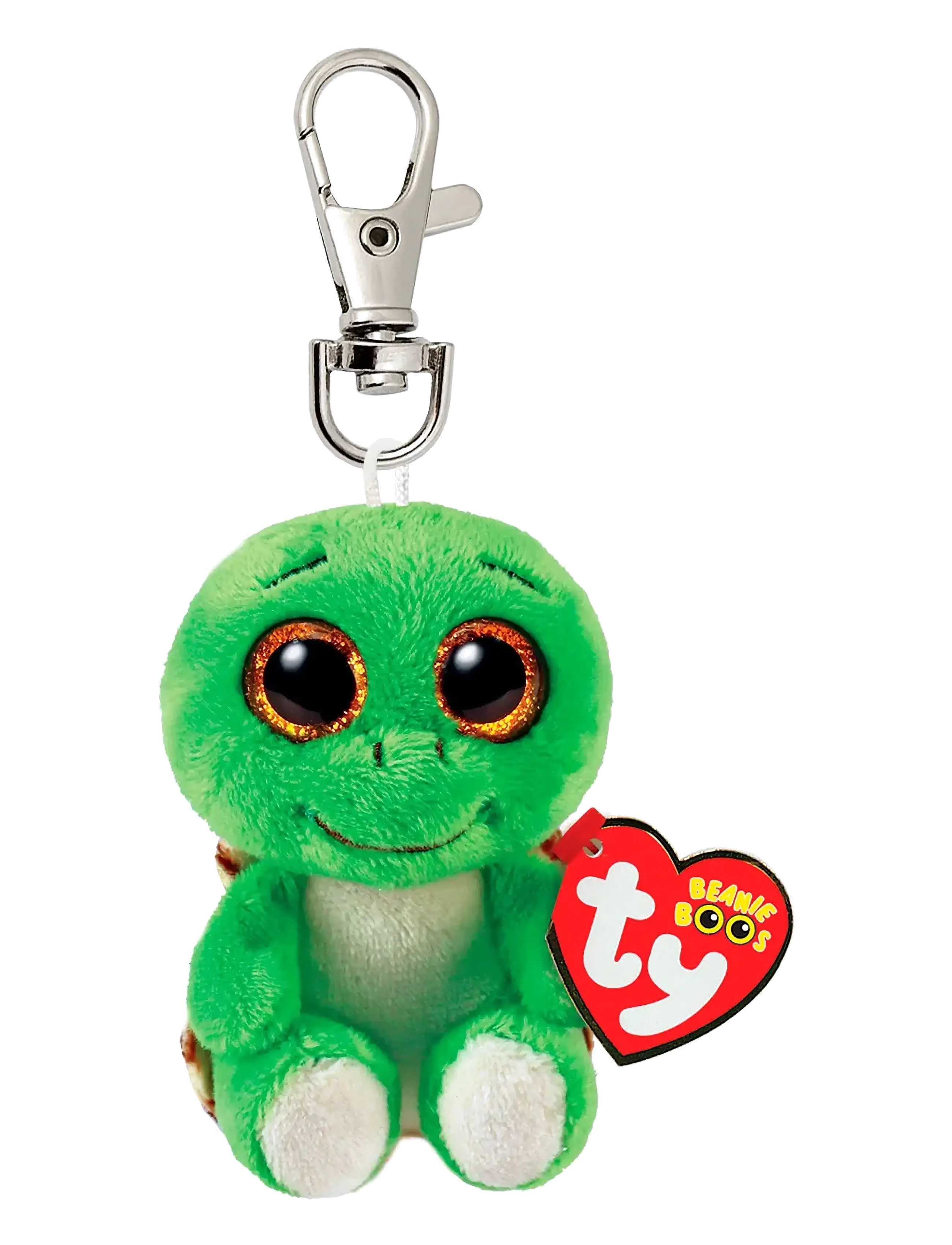 TY Turbo Turtle Green Clip, 9 cm, Soft Spielzeug, Mehrfarbig/gemustert - Stuffed Animals, Kinder