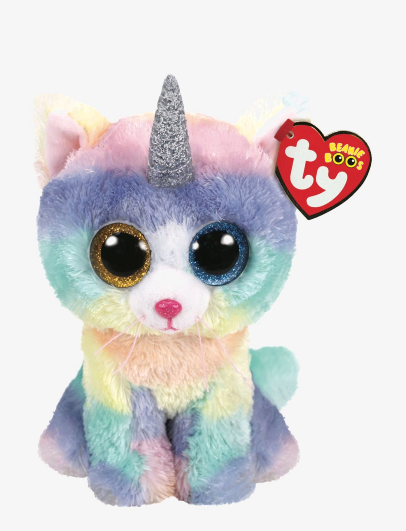 Ty HEATHER - cat with horn 40 cm - MULTI COLOURED