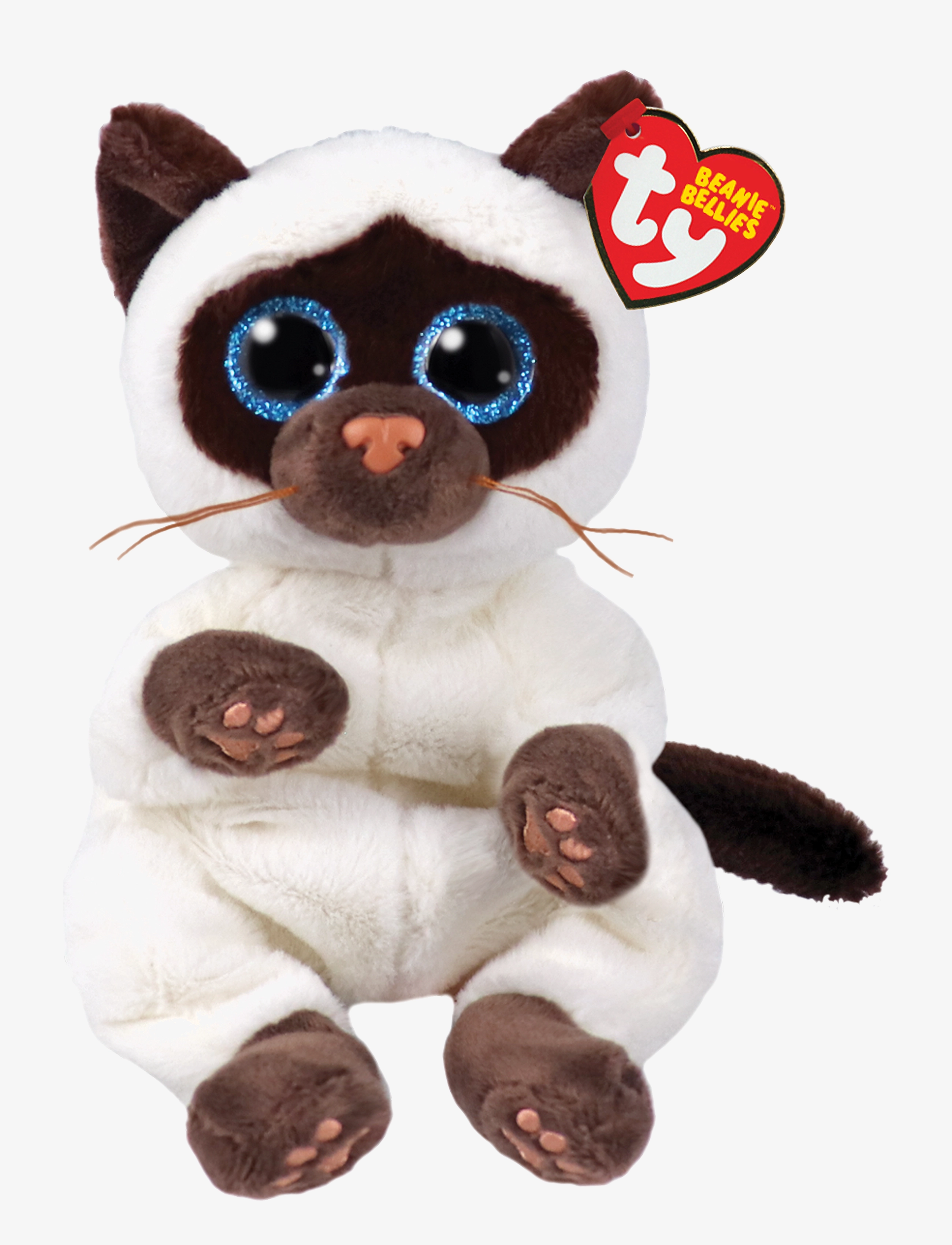 TY Miso Siamese Cat Beanie Bellies Reg, Børn, Stuffed Dyr, Beige, Str: 15.5 cm