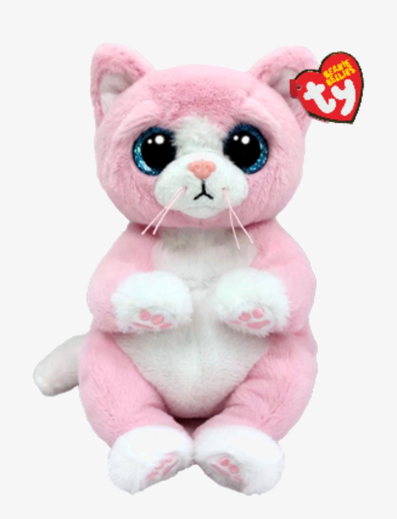 TY Lillibelle- Cat Pink Bellie Reg, 15.5 cm, Soft Spielzeug, Mehrfarbig/gemustert - Stuffed Animals, Kinder
