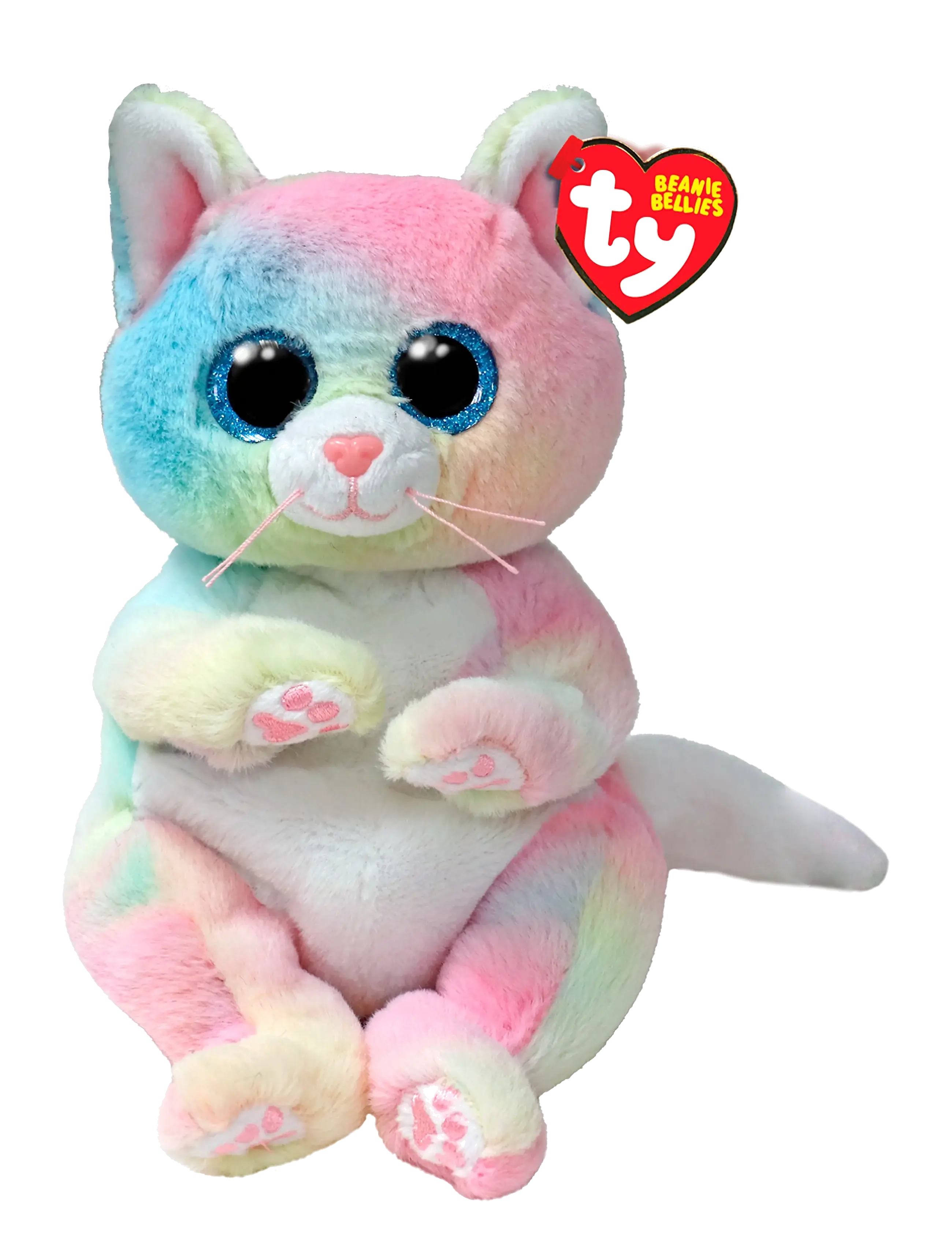 TY Jenni Cat Beanie Bellies Reg, Stuffed Dyr, Multi/mønstret, Str: 15.5 CM