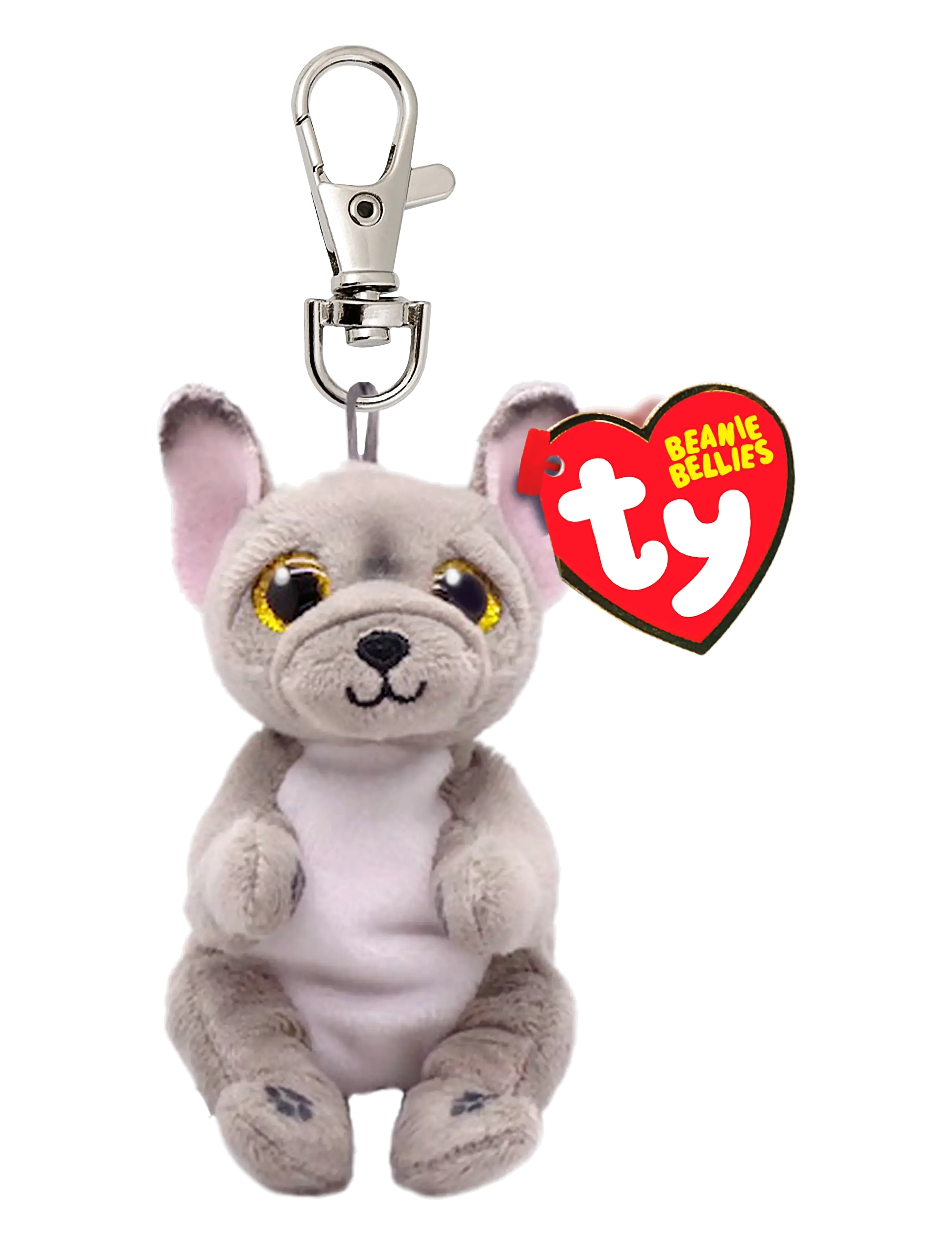 TY Wilfred - Dog Gray Bellie - Clip, 9.5 cm, Multi/patterned, Soft Legetøj > Stuffed Animals, Børn