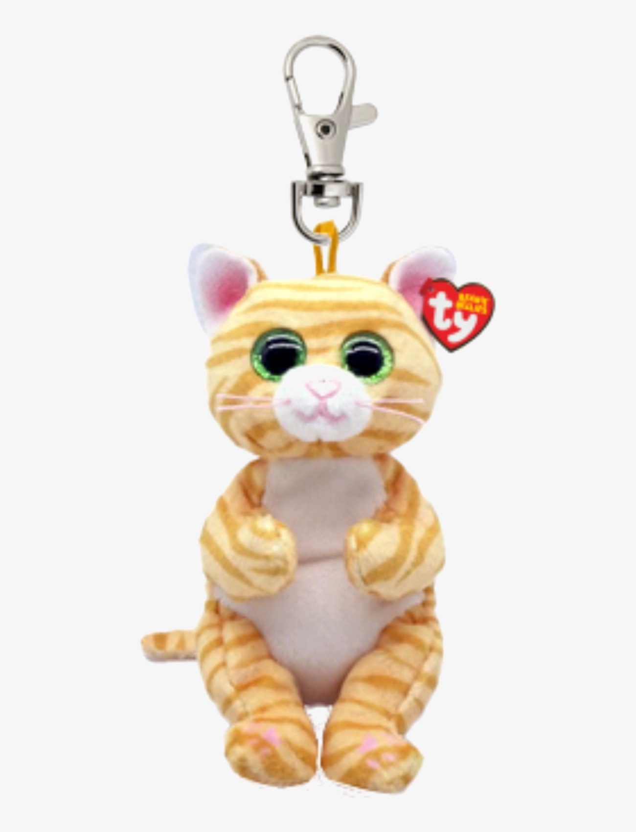 TY Mango Cat Gold Bellie Clip, 9.5 cm, Accessories, Gelb - Key Chains, Kinder