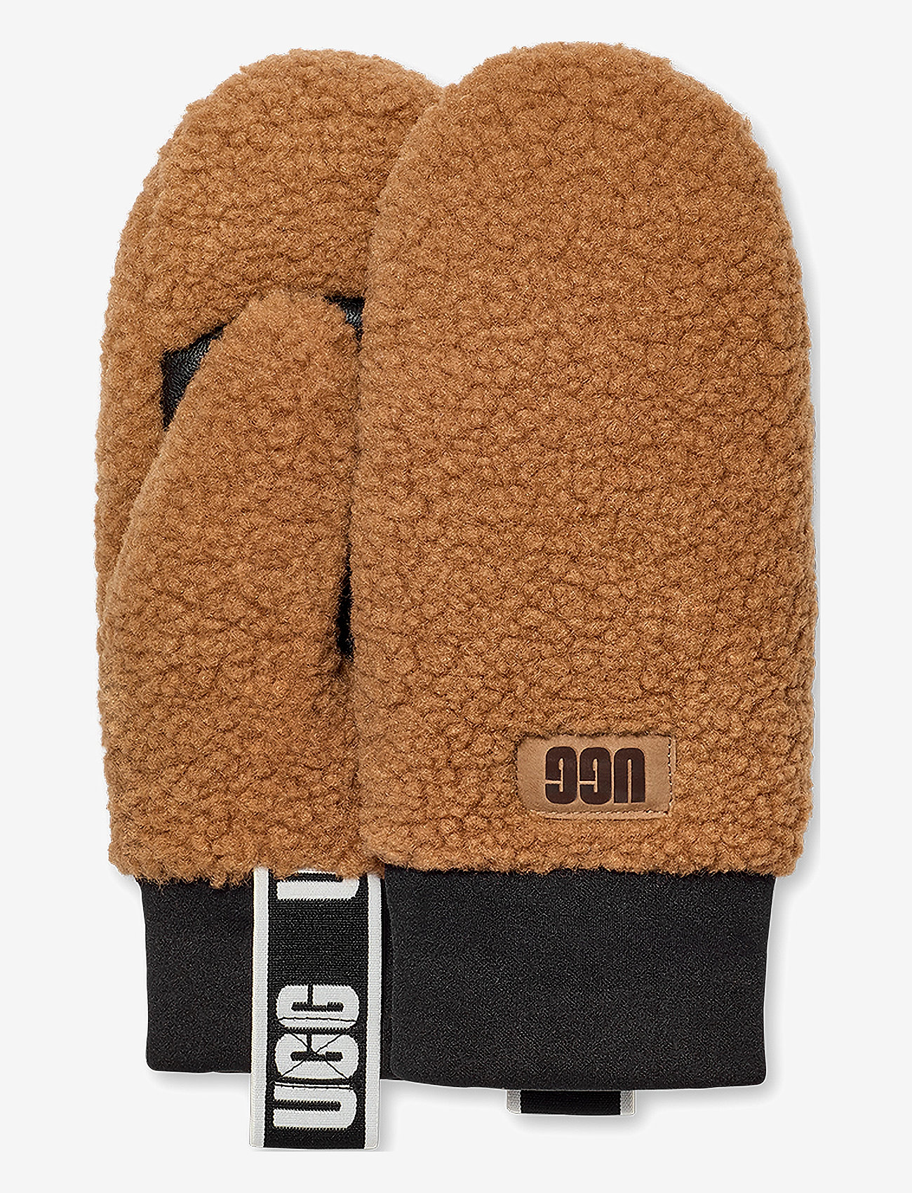 UGG - UGGfluff Mitten With Logo Tape - tumvantar - chestnut - 1