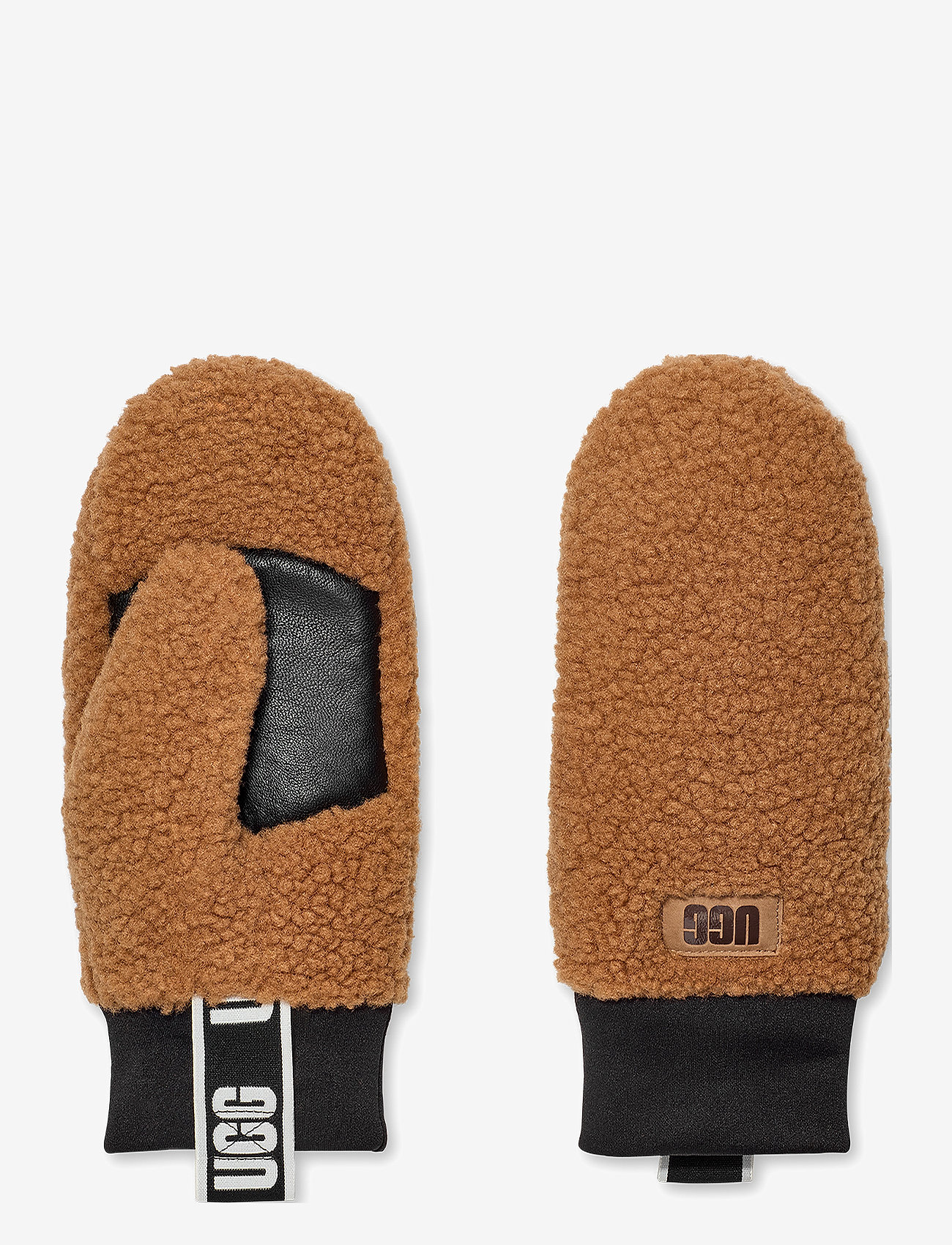 UGG - UGGfluff Mitten With Logo Tape - tumvantar - chestnut - 2