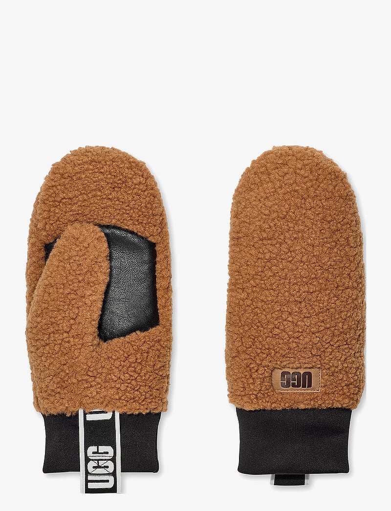 UGG - UGGfluff Mitten With Logo Tape - luffer - chestnut - 2