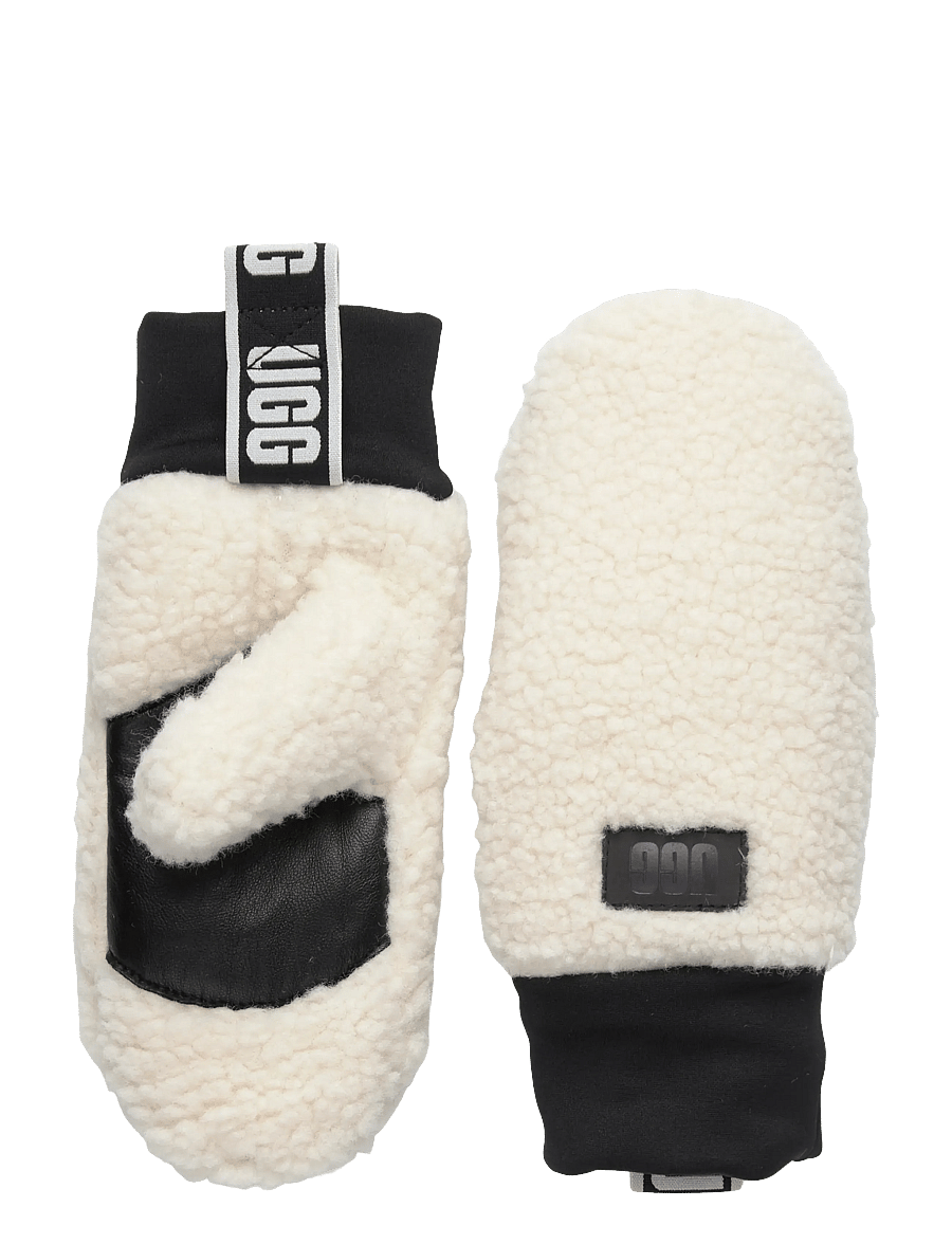 UGG - UGGfluff Mitten With Logo Tape - tumvantar - nimbus - 0