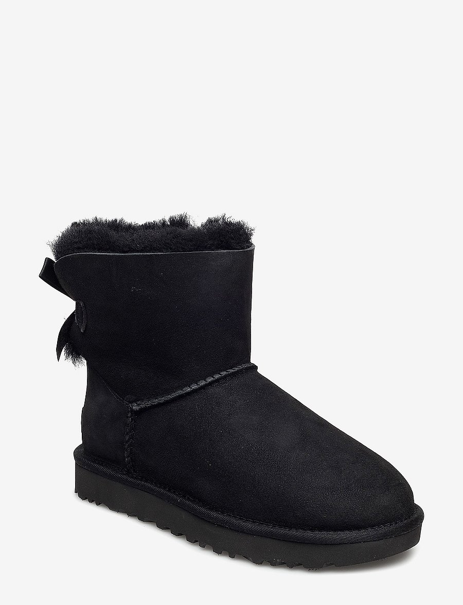 UGG - W Mini Bailey Bow II - teddy-stiefel - black - 0