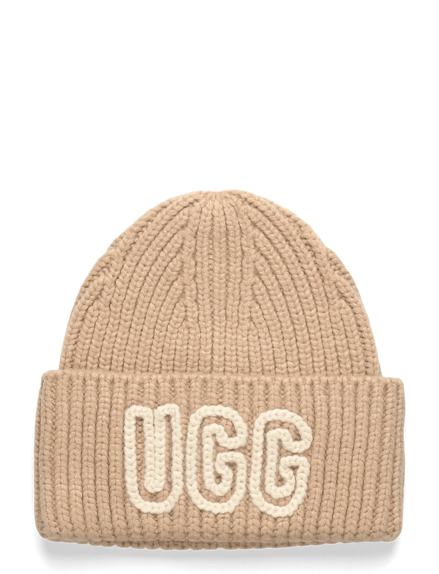 UGG - Chunky Crafted Rib Beanie - kootud mütsid - white pepper - 0