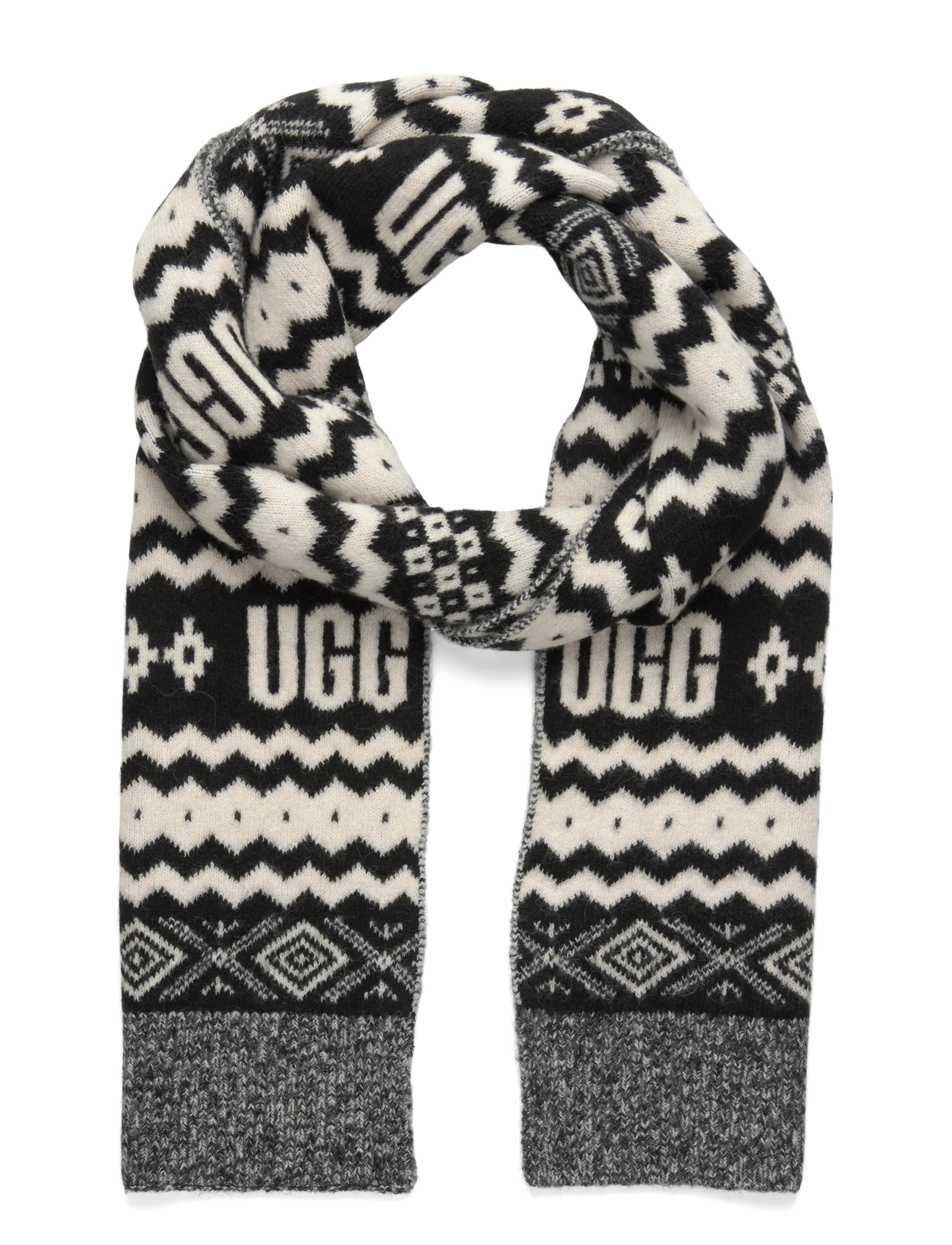 UGG Chunky Uggisle Scarf, One Size, Black, Tørklæder > Vintertørklæder, Dame