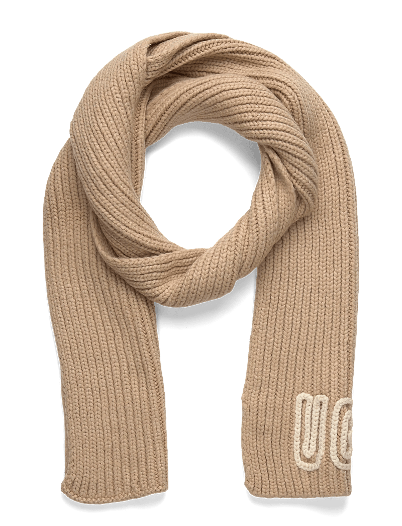 UGG - Chunky Crafted Rib Scarf - halstørklæder - white pepper - 0