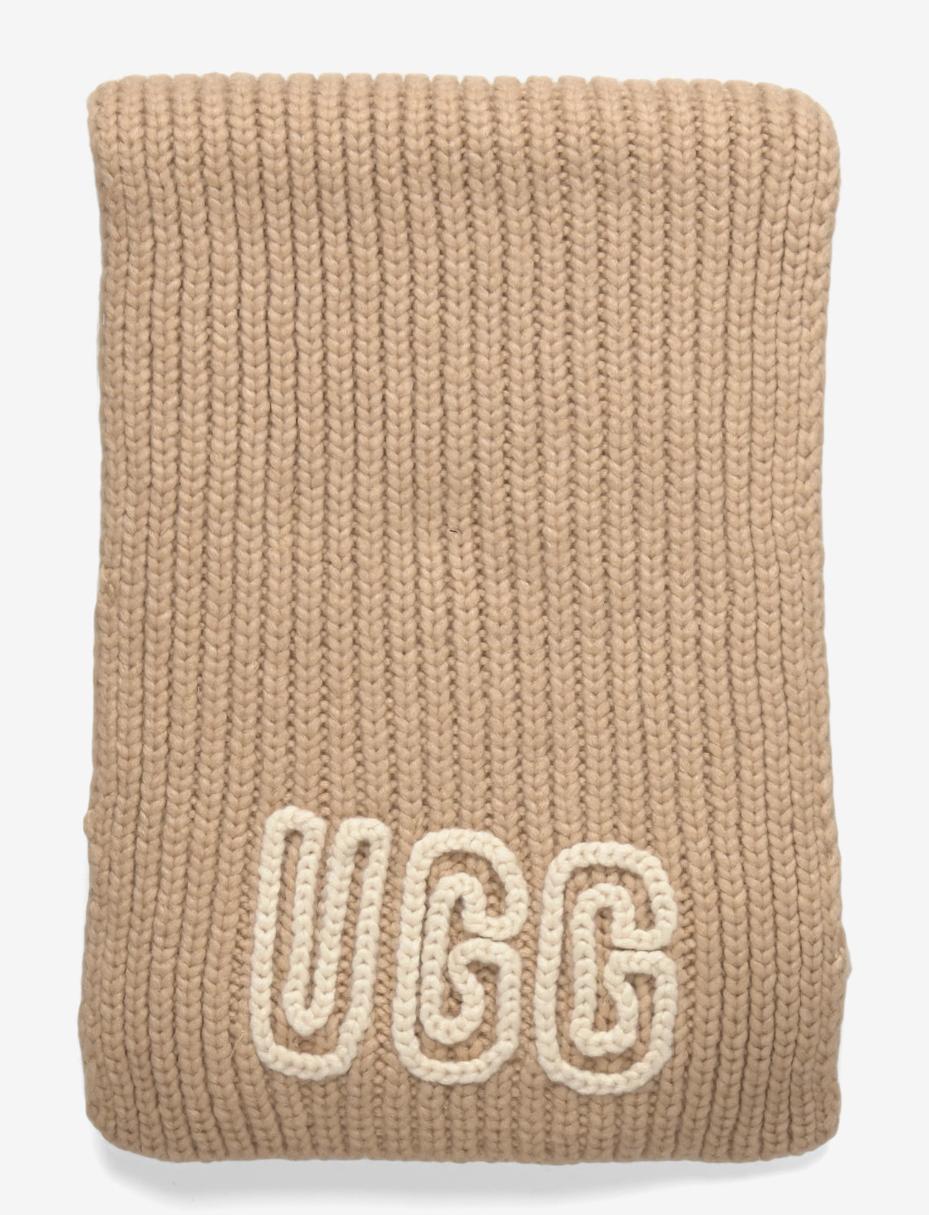 UGG - Chunky Crafted Rib Scarf - halstørklæder - white pepper - 1