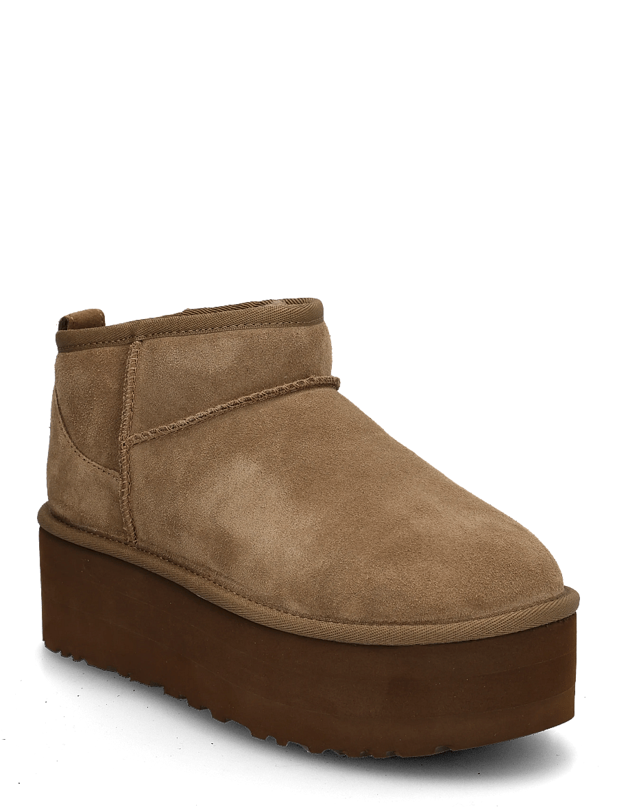 UGG - W Classic Ultra Mini Platform - teddy boots - light bronze - 0