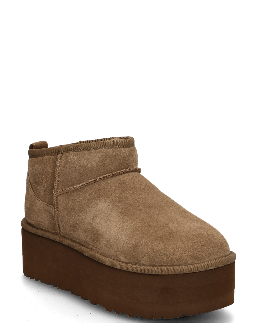 UGG - W Classic Ultra Mini Platform - teddy-stiefel - light bronze - 0
