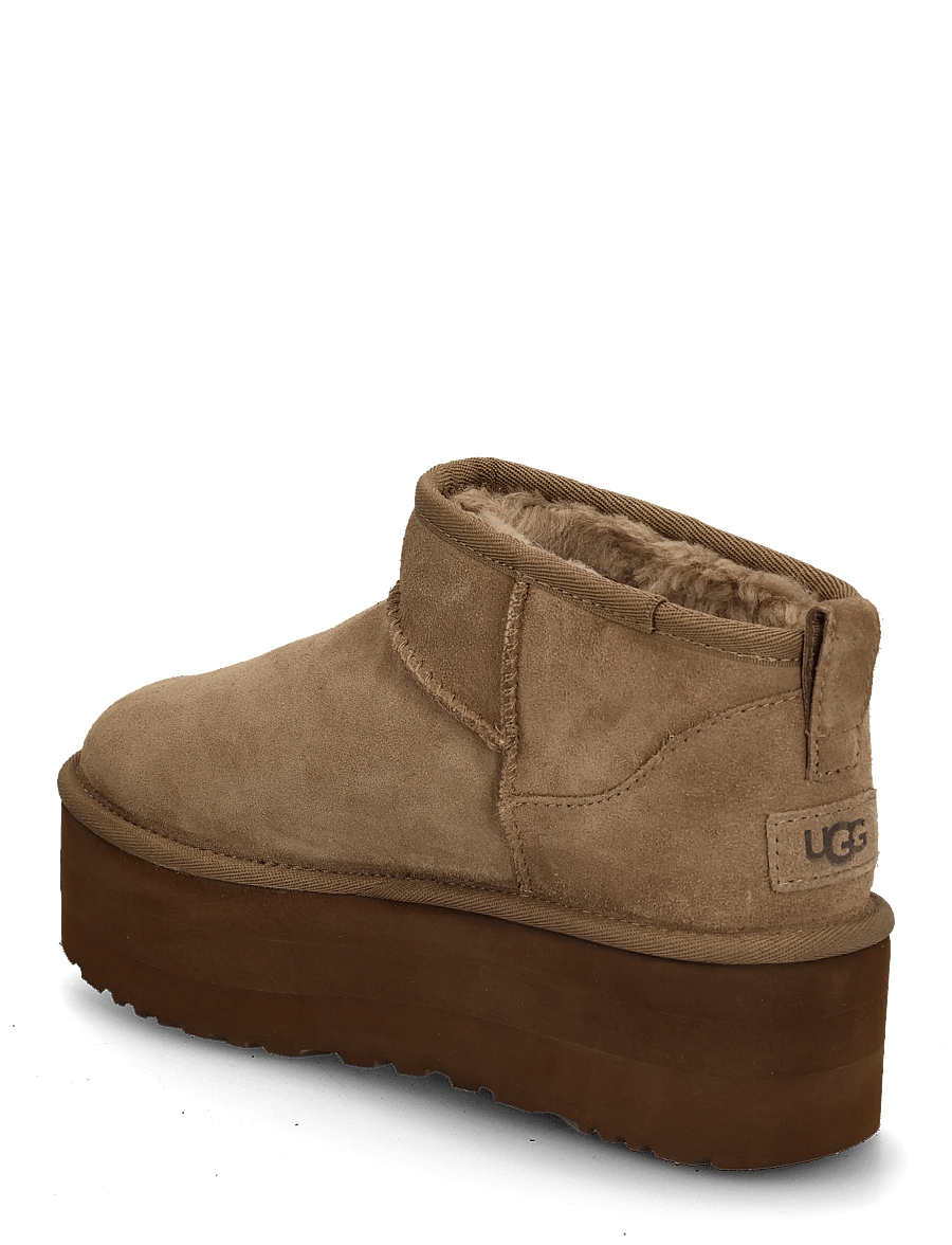 UGG - W Classic Ultra Mini Platform - teddy boots - light bronze - 1
