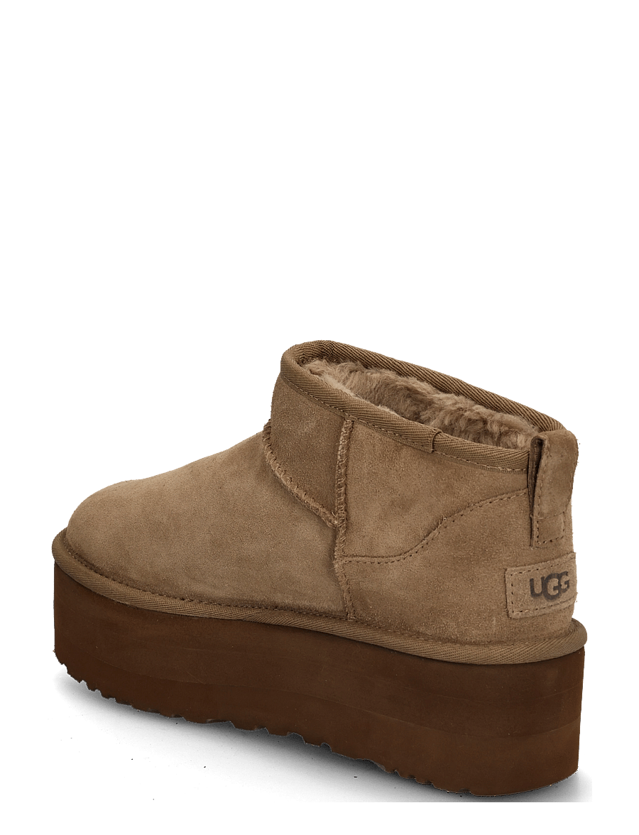 UGG - W Classic Ultra Mini Platform - teddy-stiefel - light bronze - 1