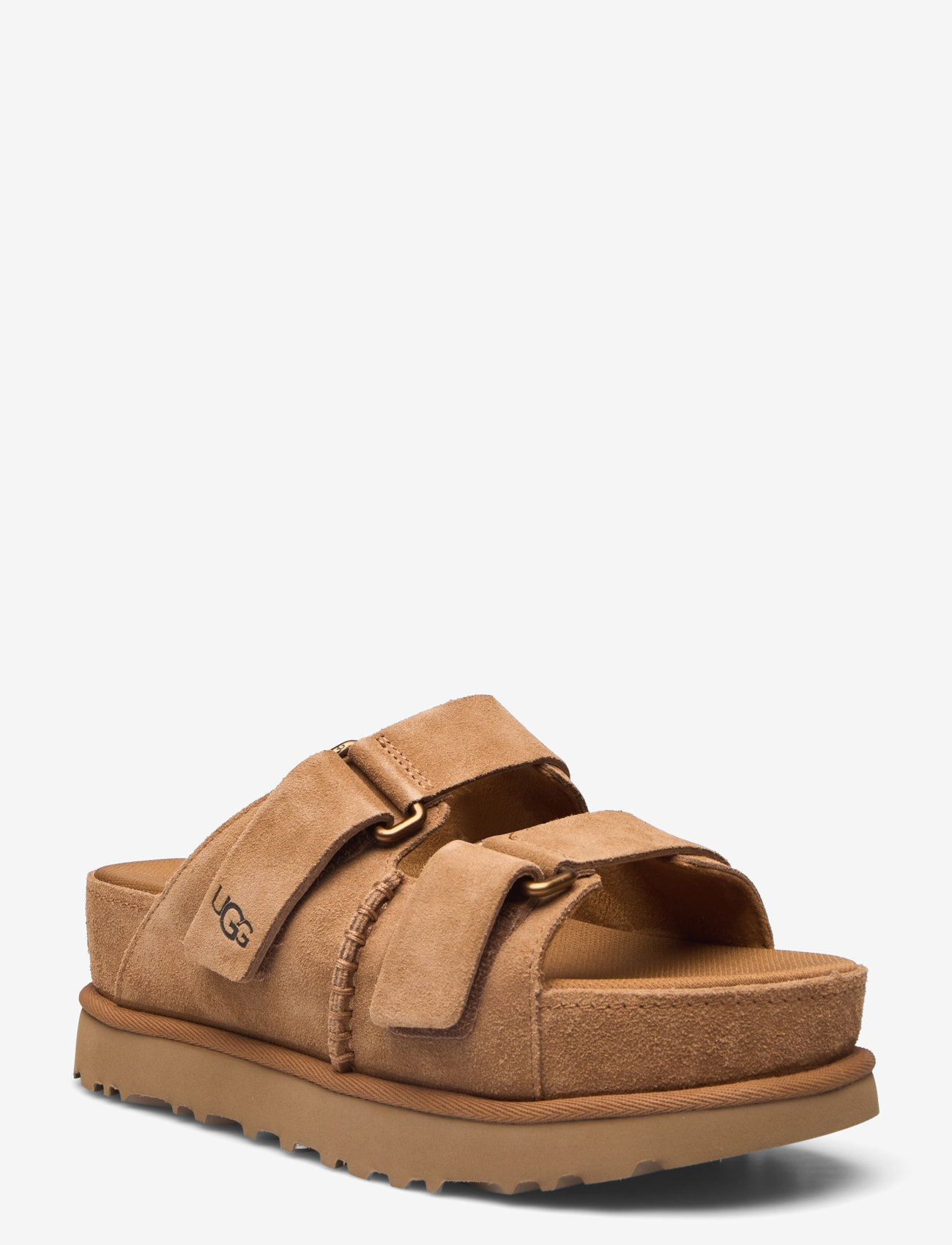 UGG - W Goldenstar Hi Slide - platåsandaler - chestnut - 0