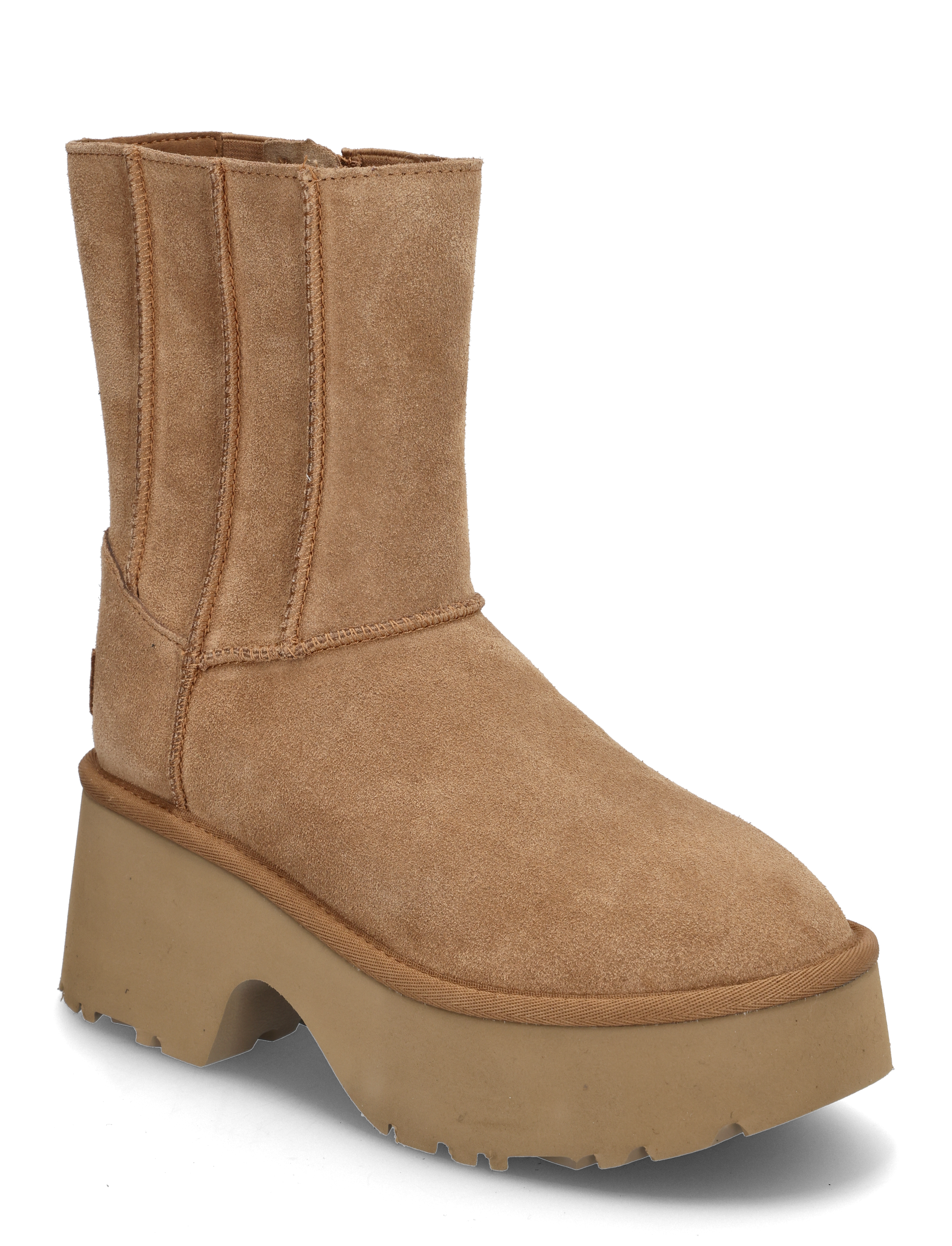UGG W Classic Twin Seam New Heights - Sko - CHESTNUT / beige