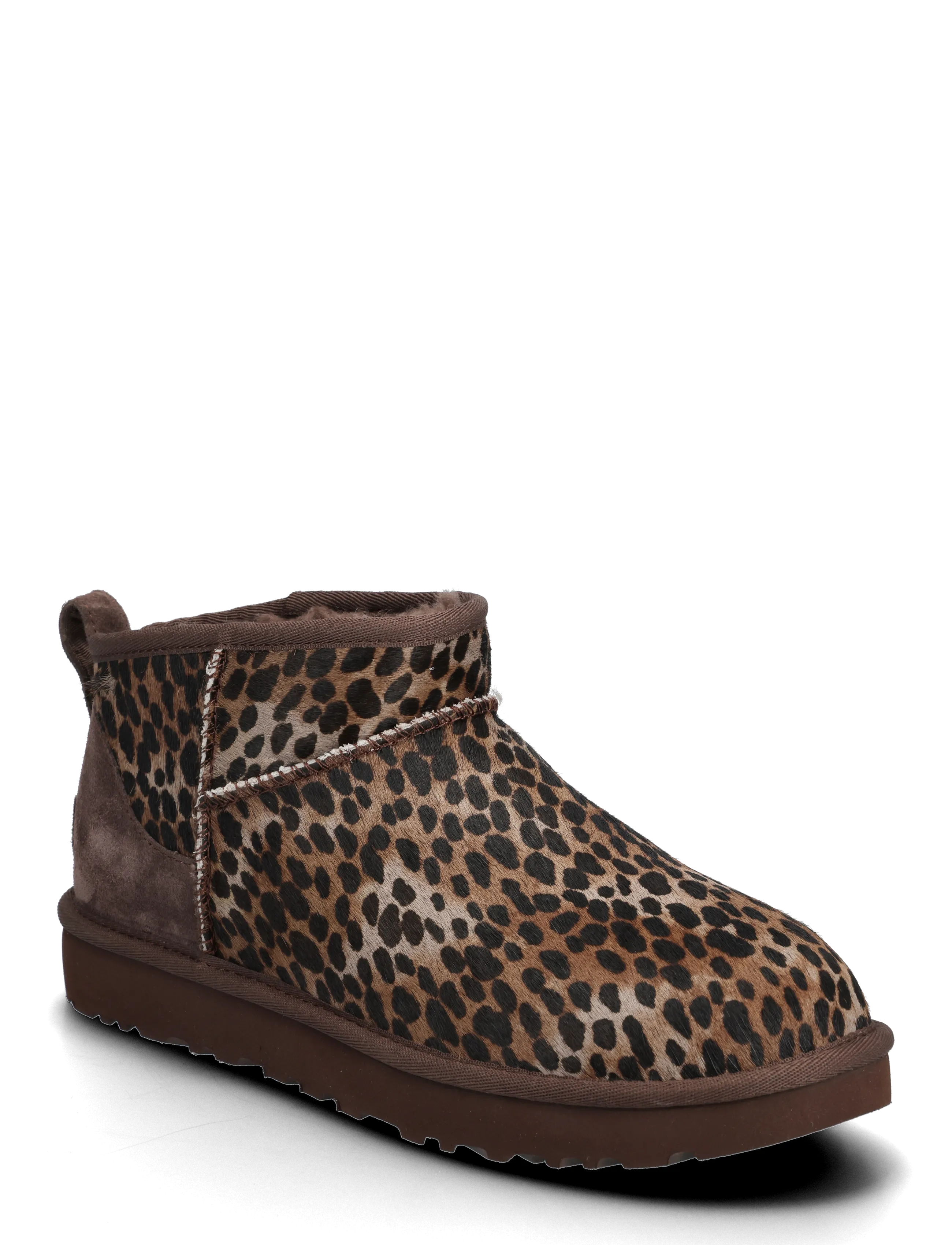 UGG W Classic Ultra Mini Caspian, Kvinder, Leopardmønstret Mini Støvle, Brun, Str: 38