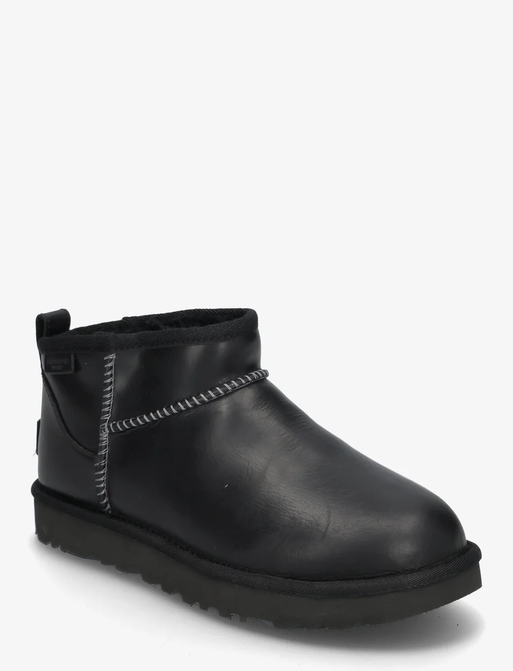 UGG - W Classic Ultra Mini LTHR Regen - lumesaapad - black - 0