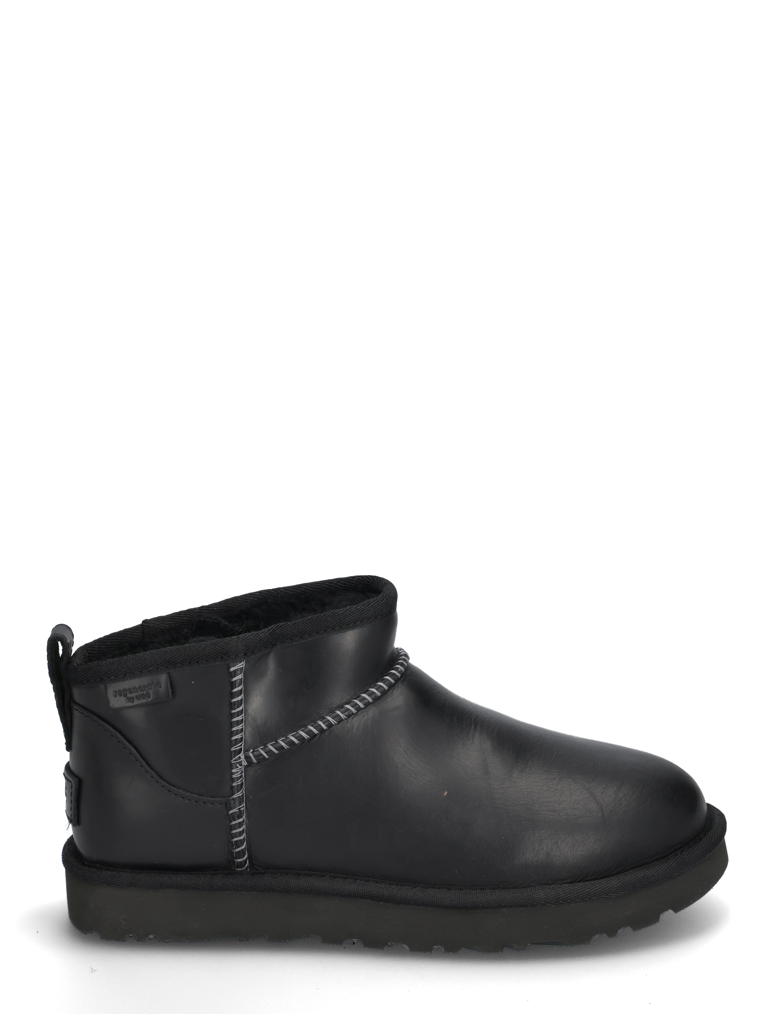 UGG - W Classic Ultra Mini LTHR Regen - teddy-stiefel - black - 1