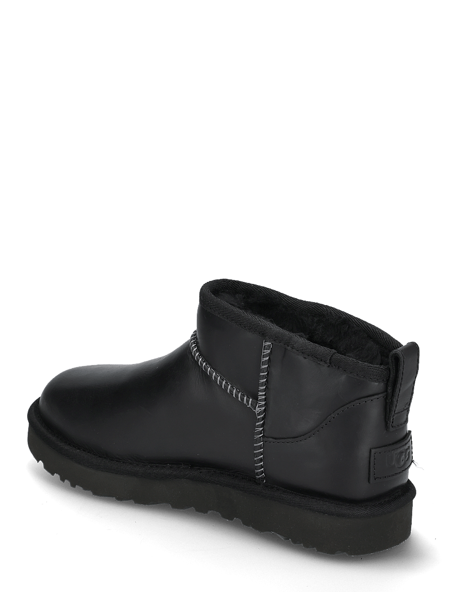 UGG - W Classic Ultra Mini LTHR Regen - teddy-stiefel - black - 2