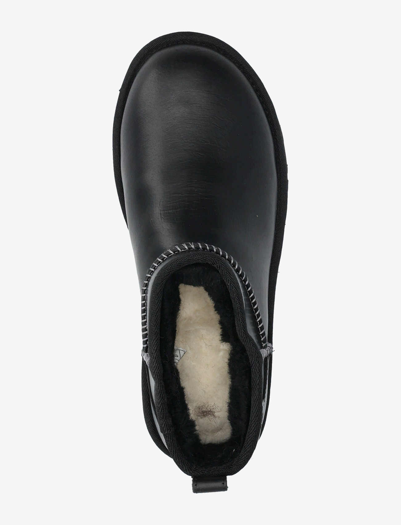 UGG - W Classic Ultra Mini LTHR Regen - bottines doublés teddy - black - 3