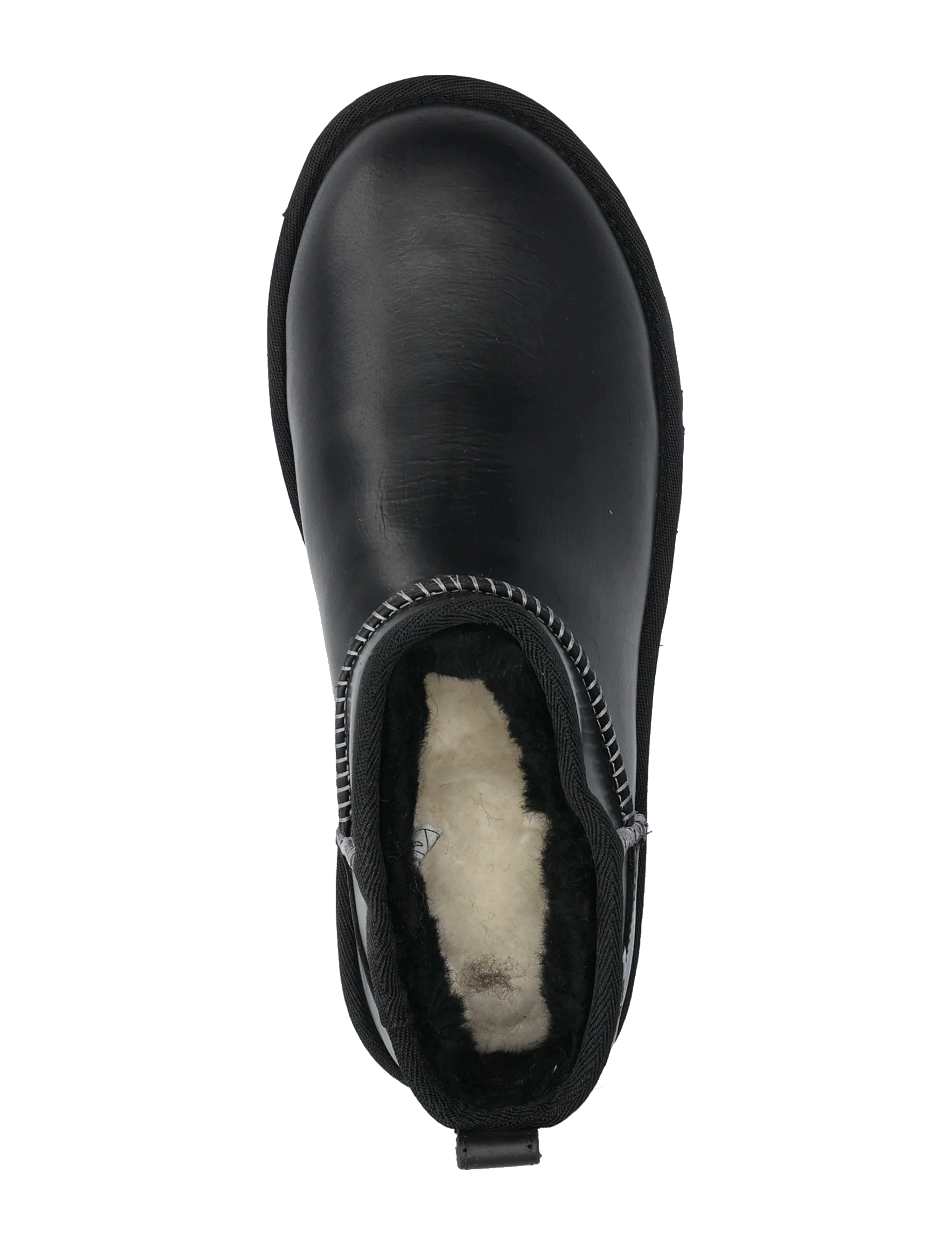 UGG - W Classic Ultra Mini LTHR Regen - teddy-stiefel - black - 3