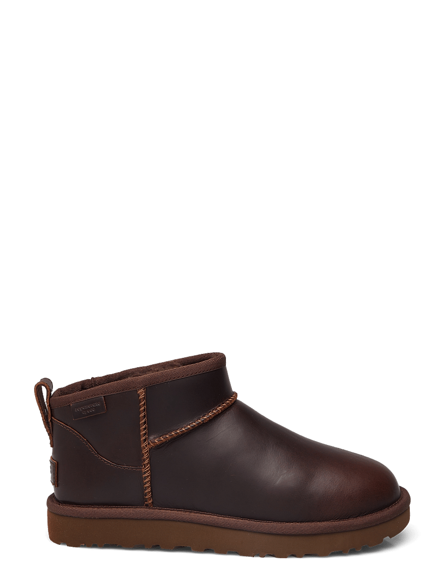 UGG - W Classic Ultra Mini LTHR Regen - teddy boots - ironwood - 1