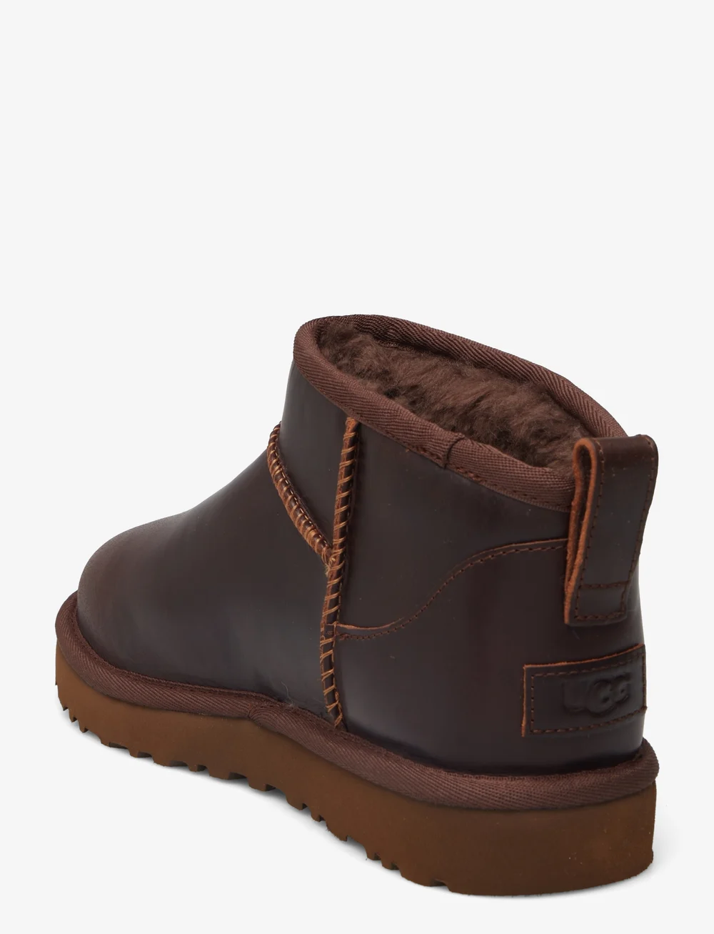 UGG - W Classic Ultra Mini LTHR Regen - bamsestøvler - ironwood - 2