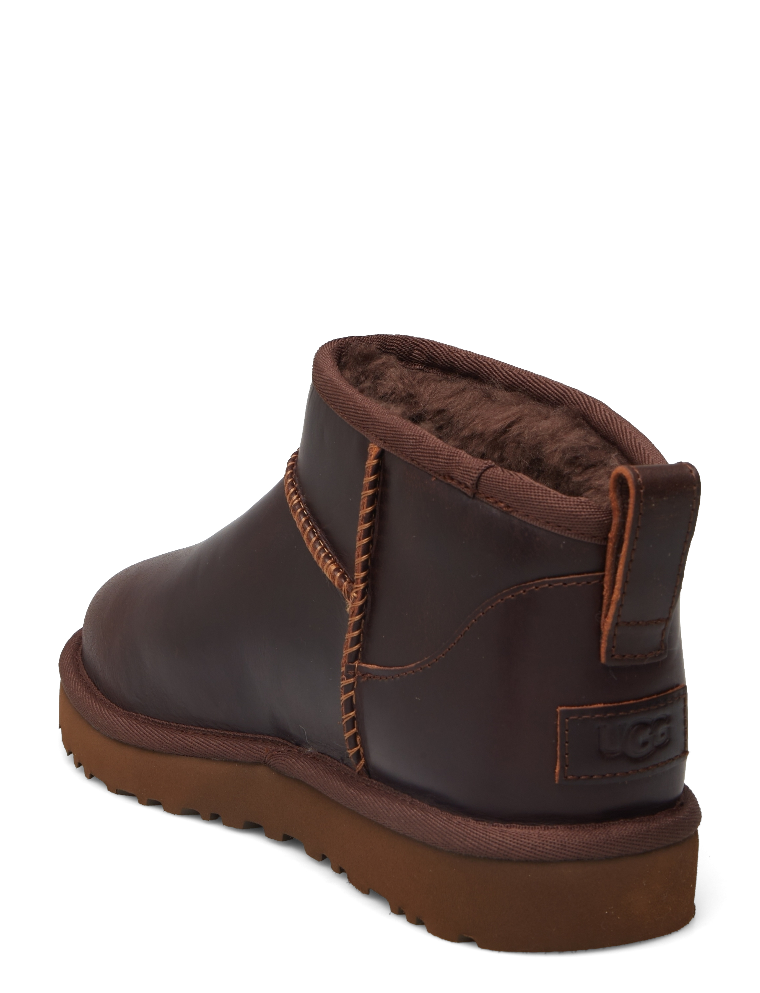 UGG - W Classic Ultra Mini LTHR Regen - teddy boots - ironwood - 2