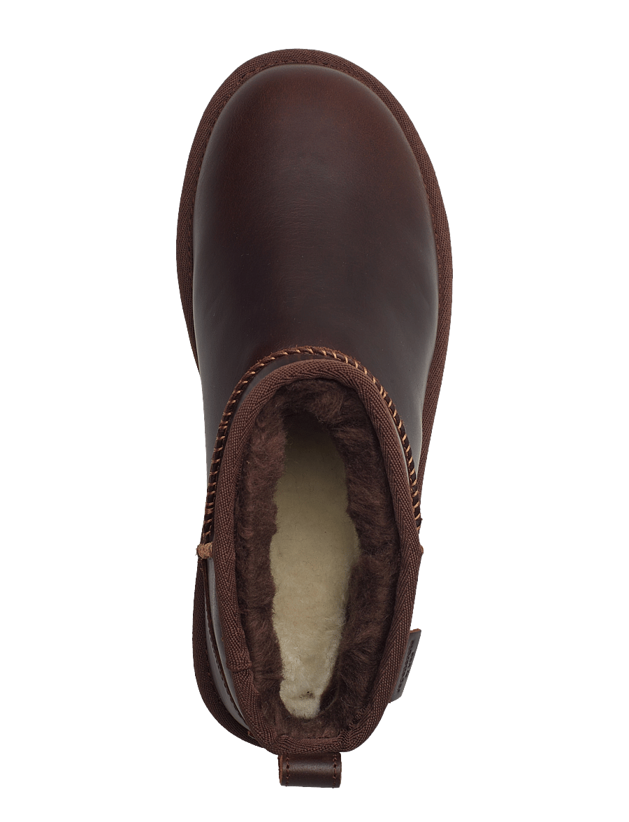 UGG - W Classic Ultra Mini LTHR Regen - teddy boots - ironwood - 3