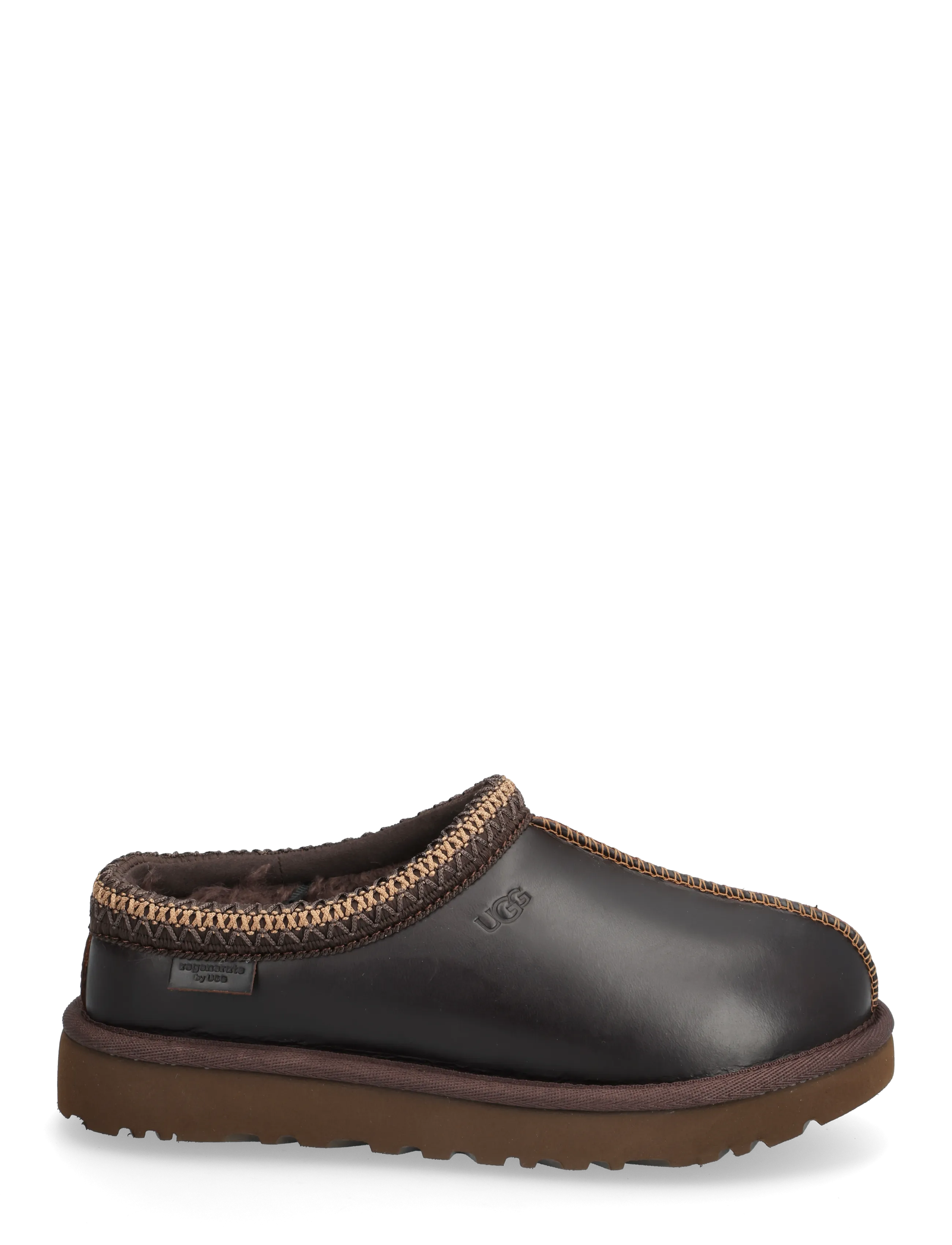 UGG - W Tasman LTHR Regen - flache pantoletten - ironwood - 1