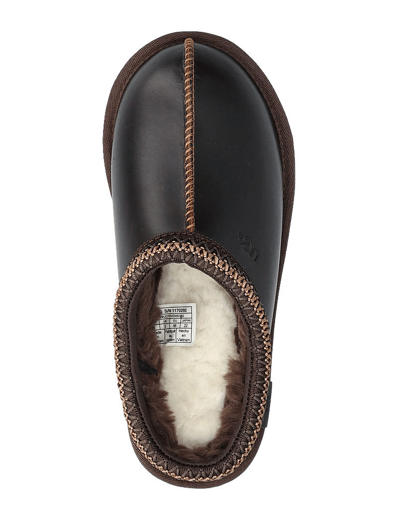 UGG - W Tasman LTHR Regen - flache pantoletten - ironwood - 3