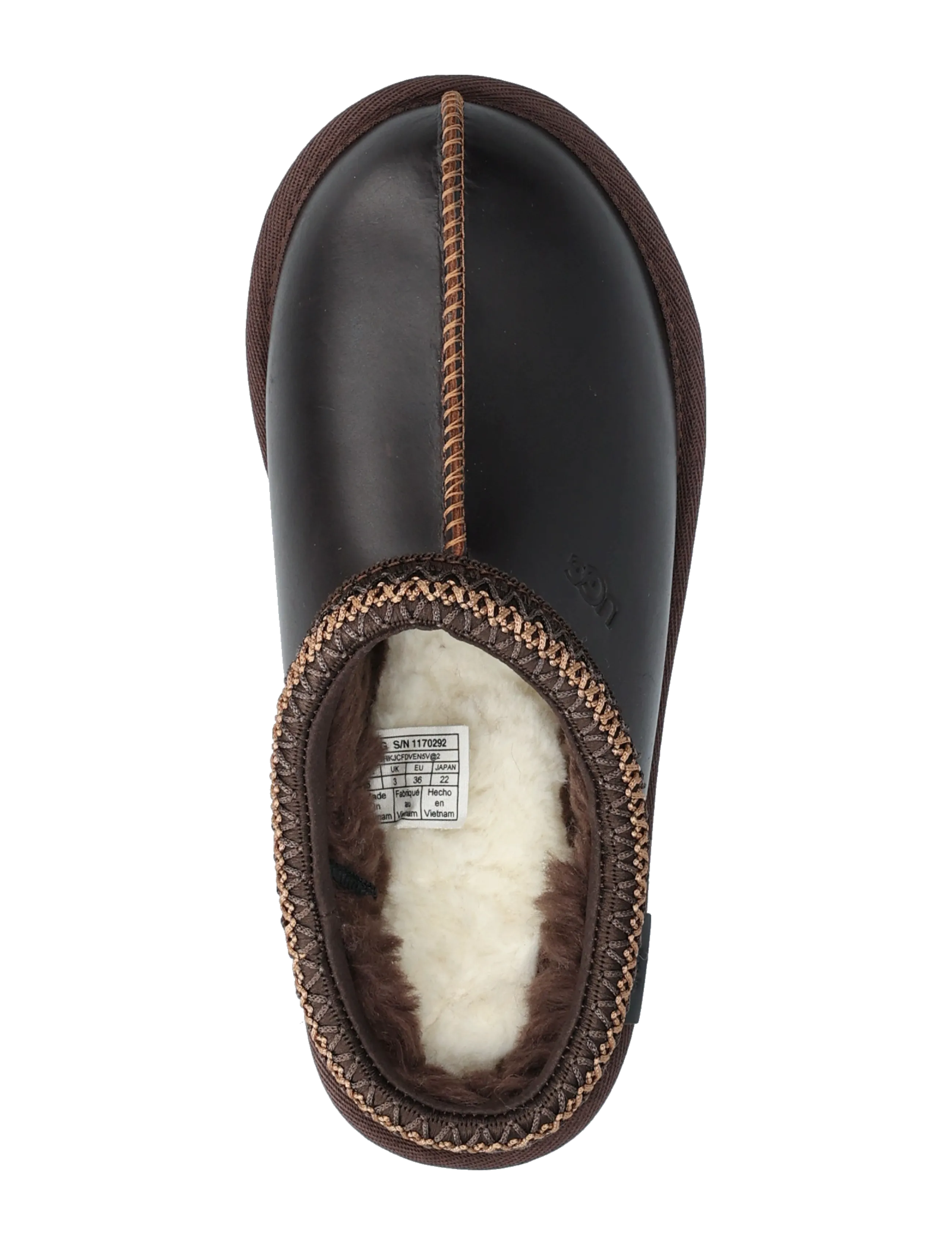 UGG - W Tasman LTHR Regen - flache pantoletten - ironwood - 3