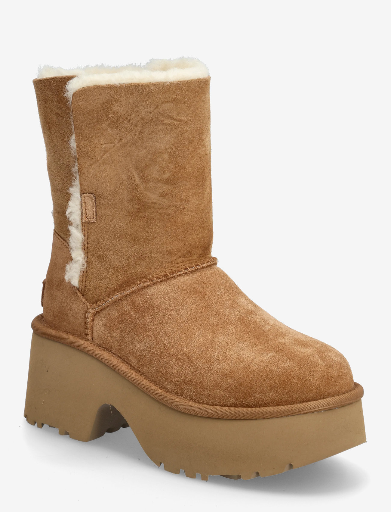 UGG - W New Heights Cuff - teddy boots - chestnut - 0