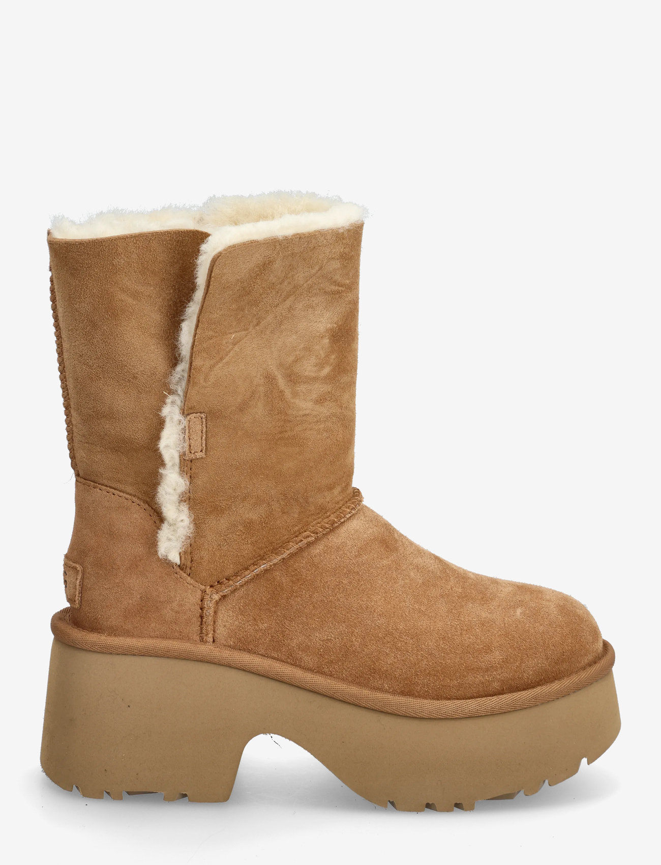 UGG - W New Heights Cuff - teddy boots - chestnut - 1