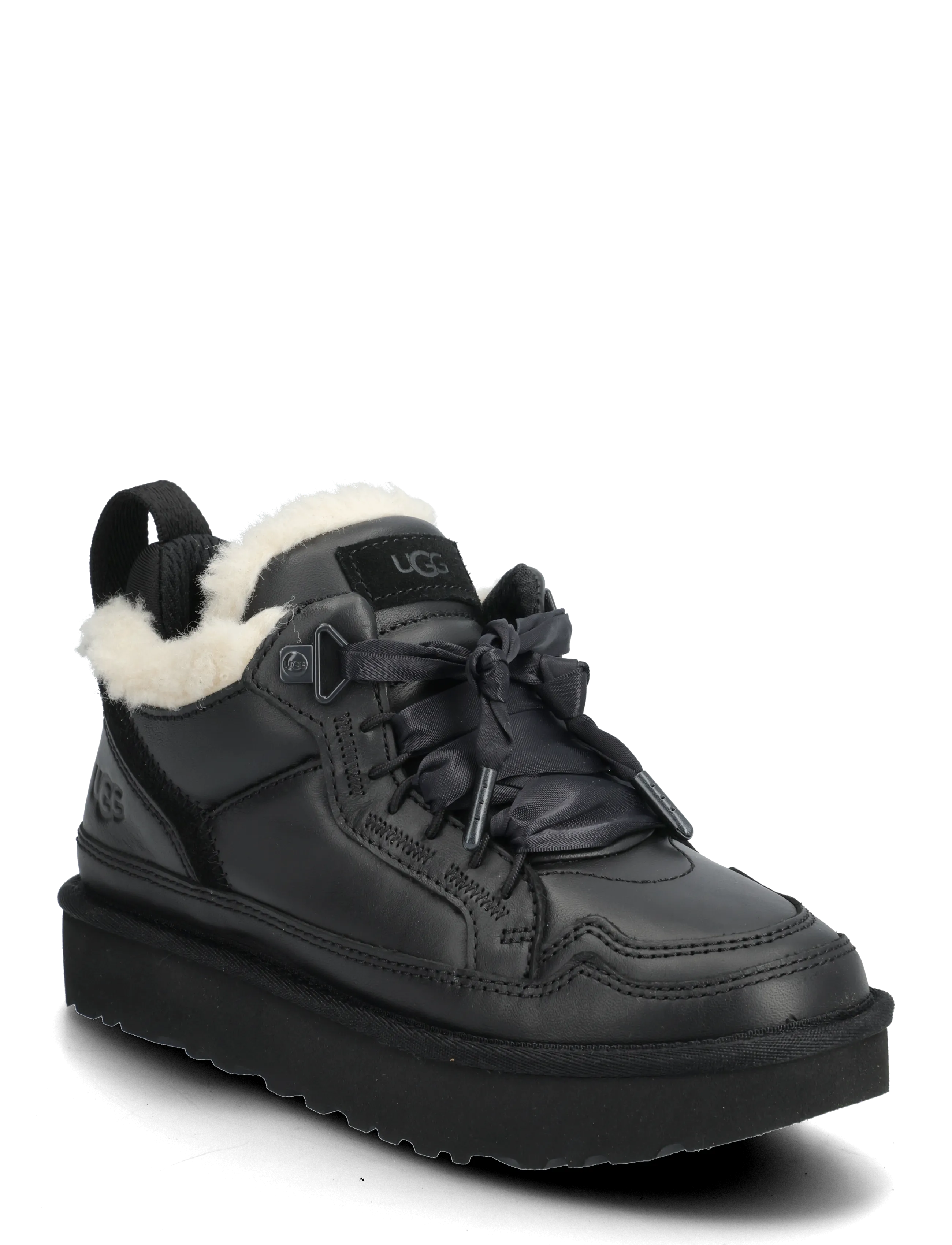 UGG W Lowmel Lthr, Kvinder, Foret Høj Skaft Sneaker, Sort, Str: 36