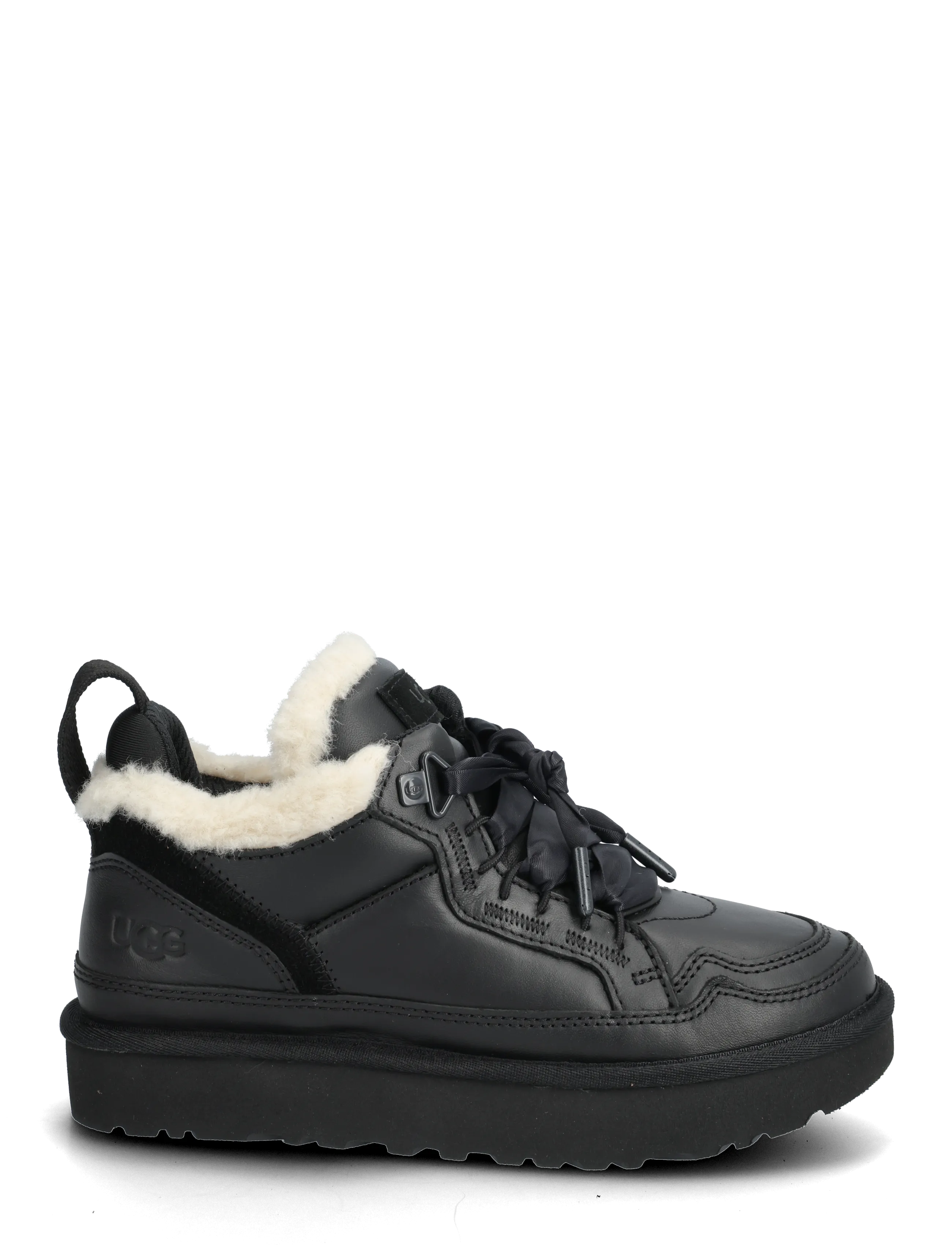 UGG - W Lowmel LTHR - baskets épaisses - black - 1