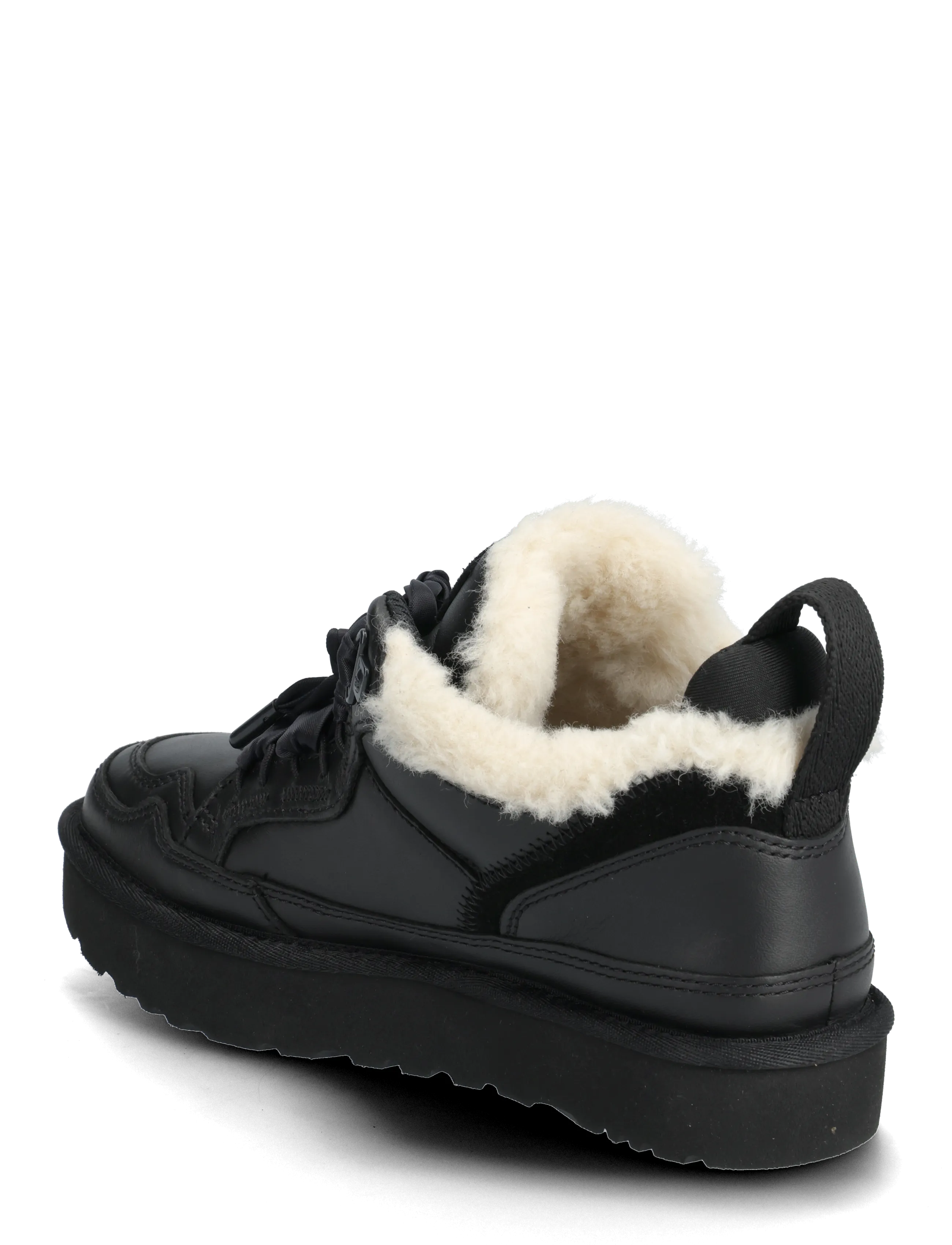 UGG - W Lowmel LTHR - baskets épaisses - black - 2
