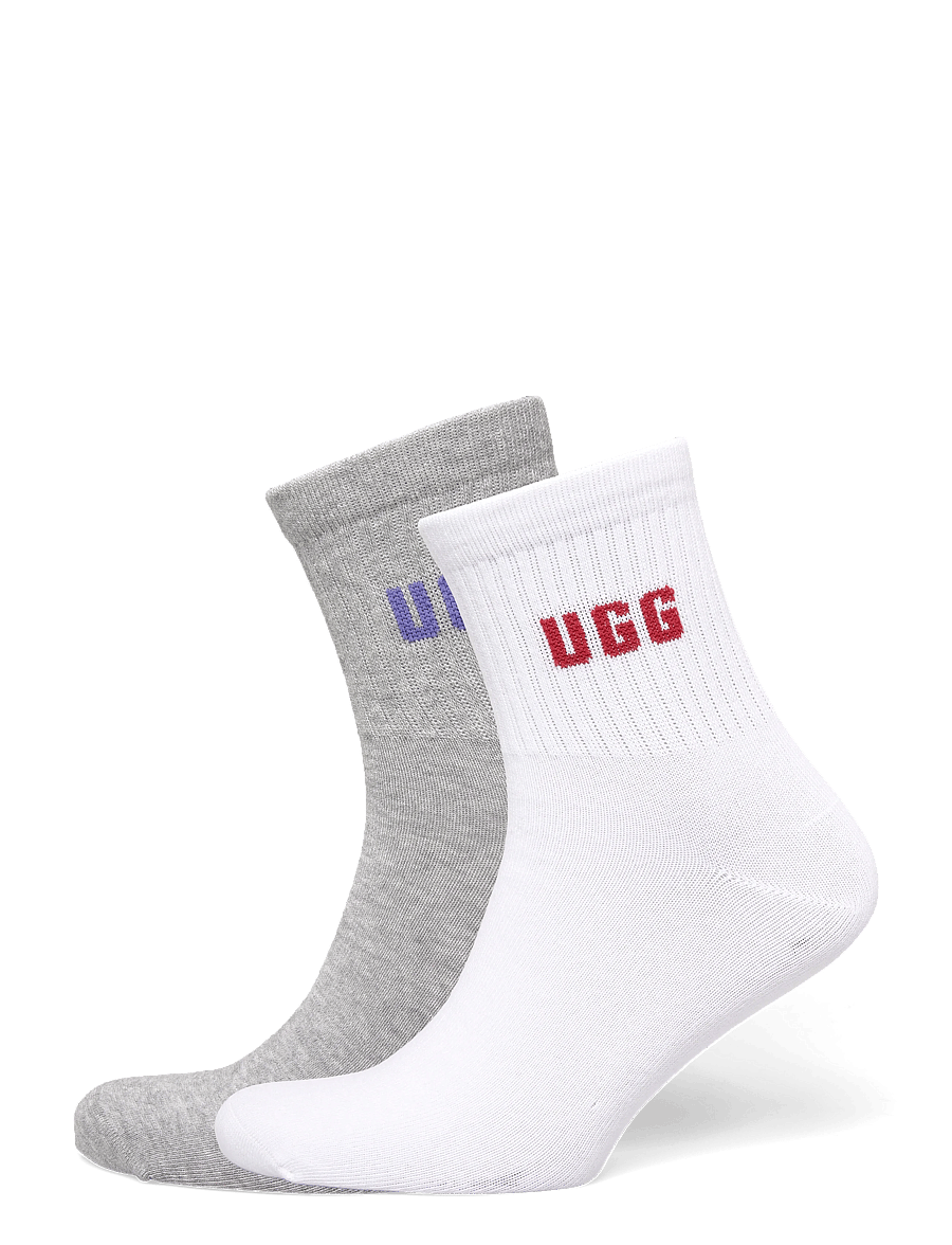 UGG - Quinlin Logo Quarter 2 Pack - normale socken - red saffron / grey - 0