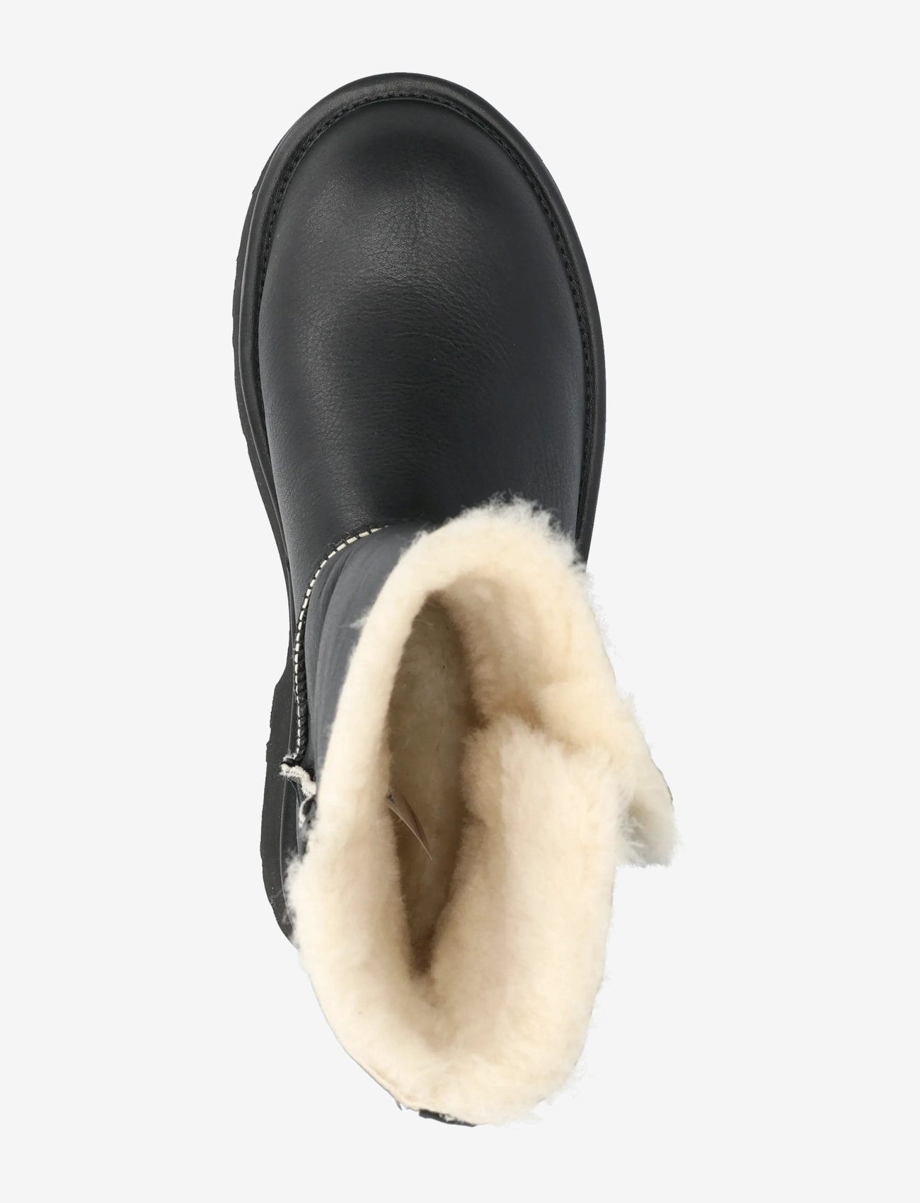 UGG - W New Heights Cuff LTHR - stövletter - black - 3