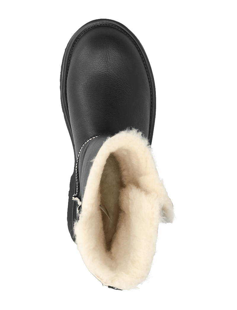 UGG - W New Heights Cuff LTHR - stövletter - black - 3