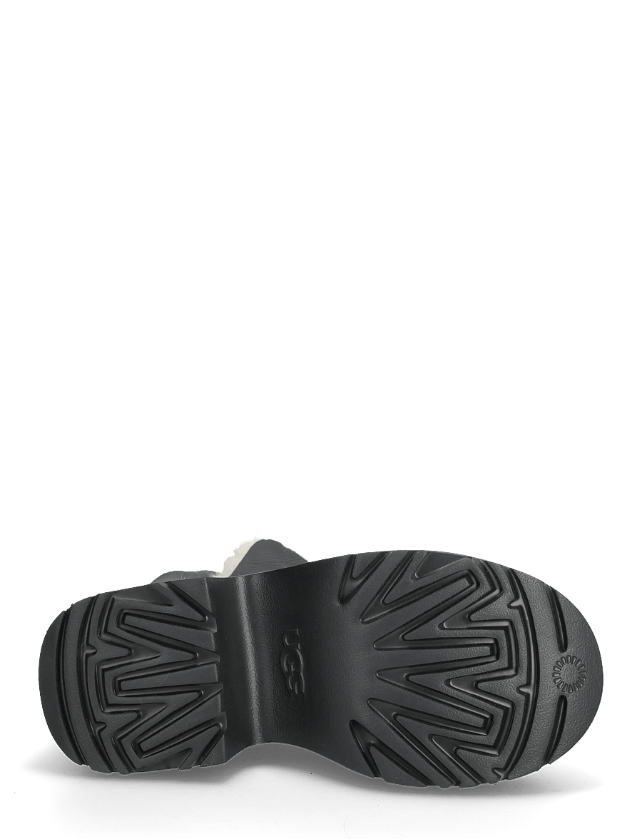 UGG - W New Heights Cuff LTHR - ankelboots med hæl - black - 4