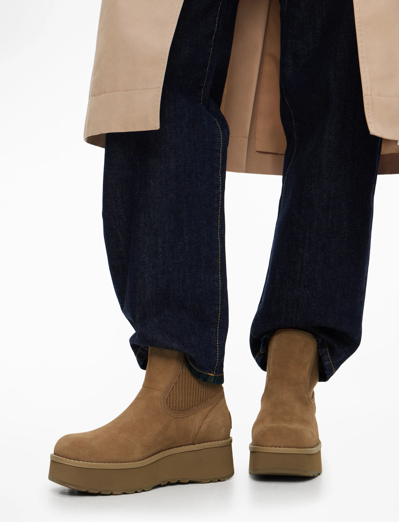 UGG - W Cityfunc Chelsea - platta ankelboots - chestnut - 0