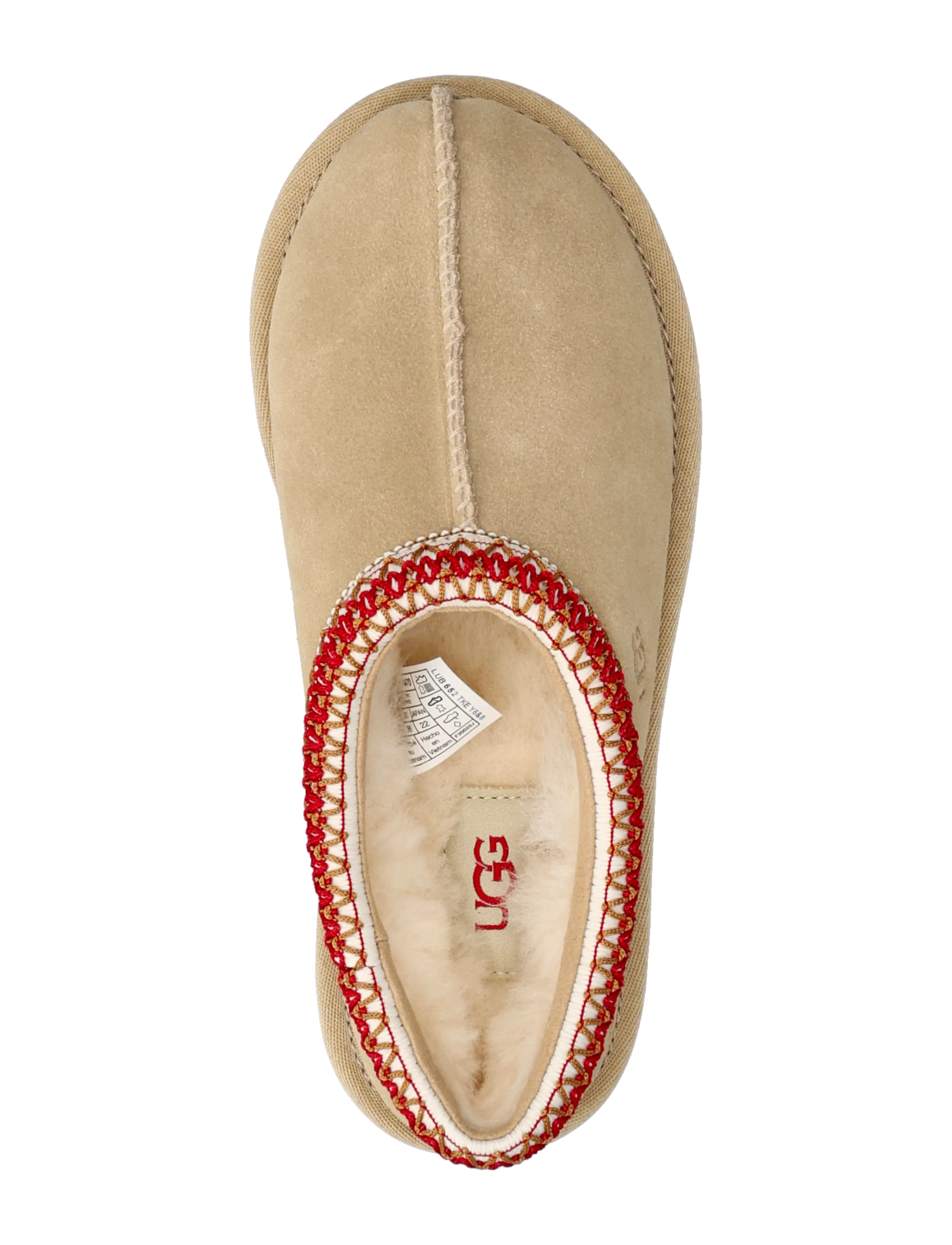 UGG - W Tasman II - flache pantoletten - sand / dark cherry - 3