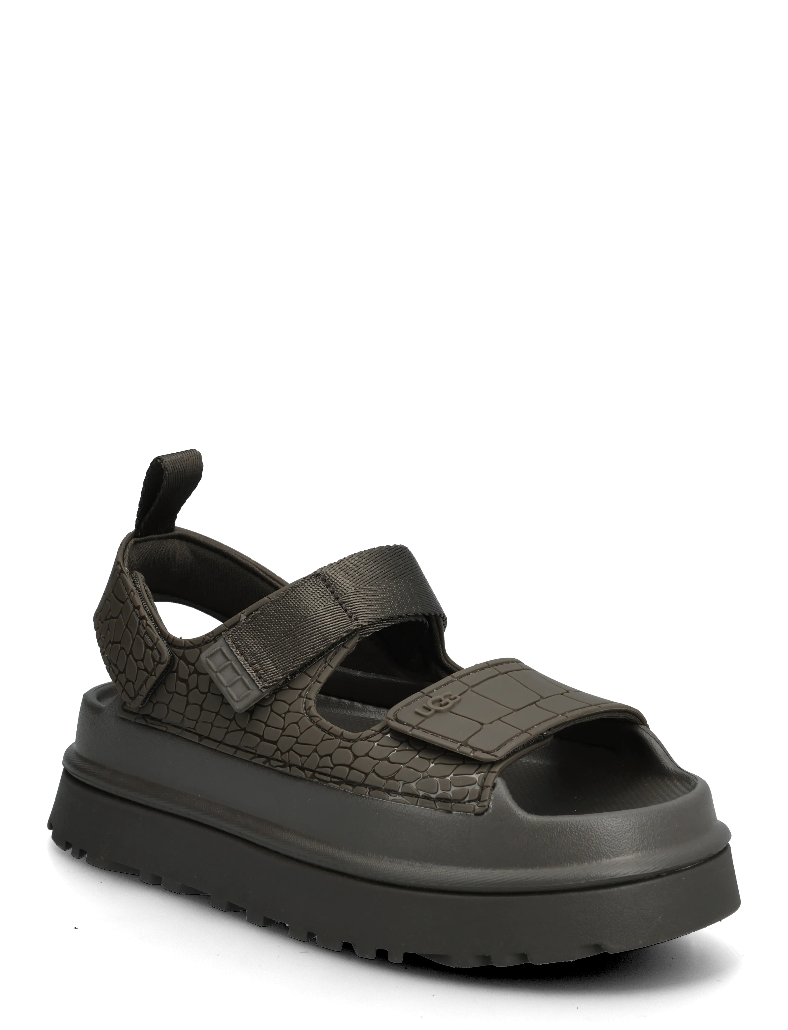 UGG - W GoldenGlow Embossed - platformsandaler - dense smoke - 0