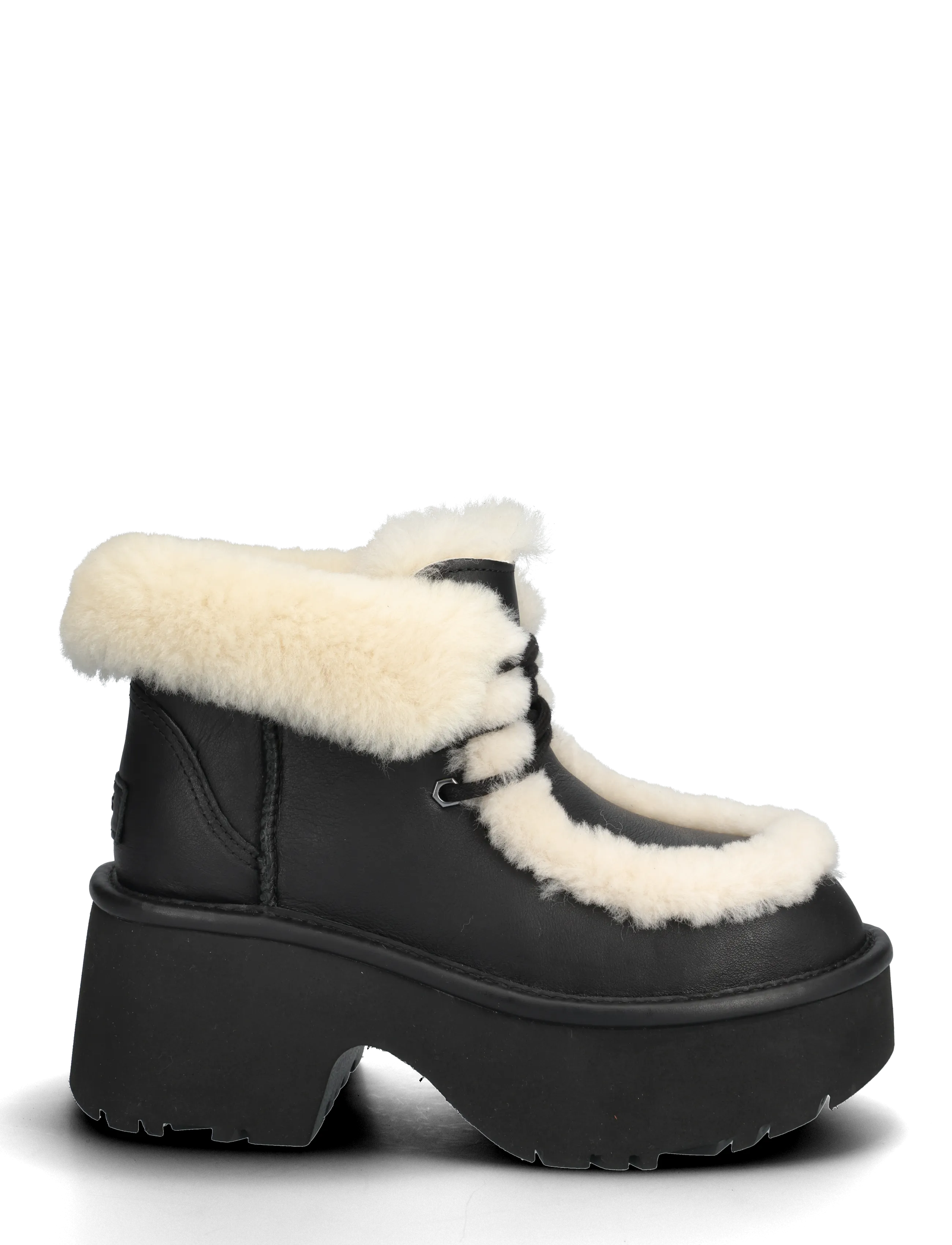 UGG - W New Heights Lace Up LTHR - laced boots - black - 1