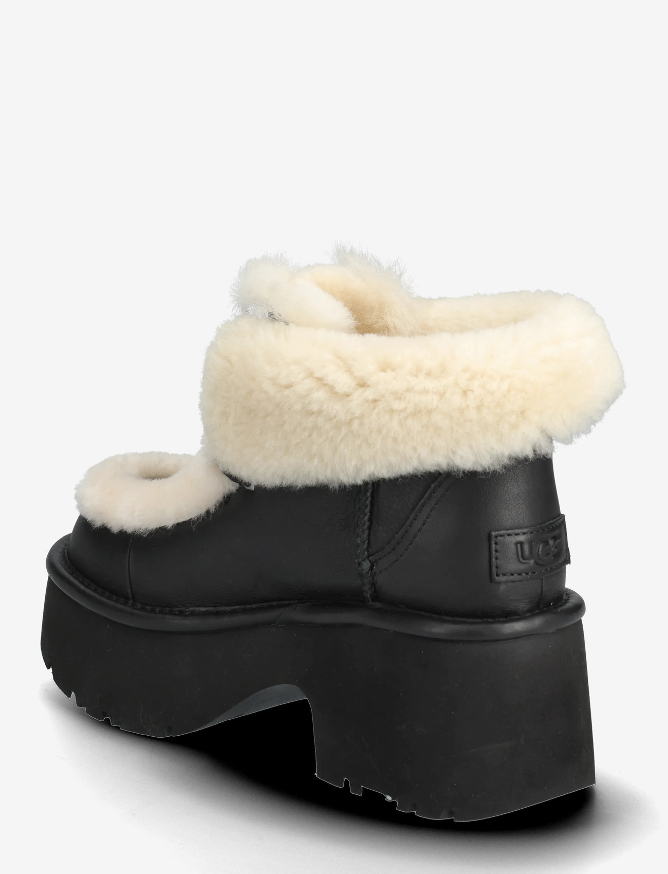 UGG - W New Heights Lace Up LTHR - paeltega saapad - black - 2